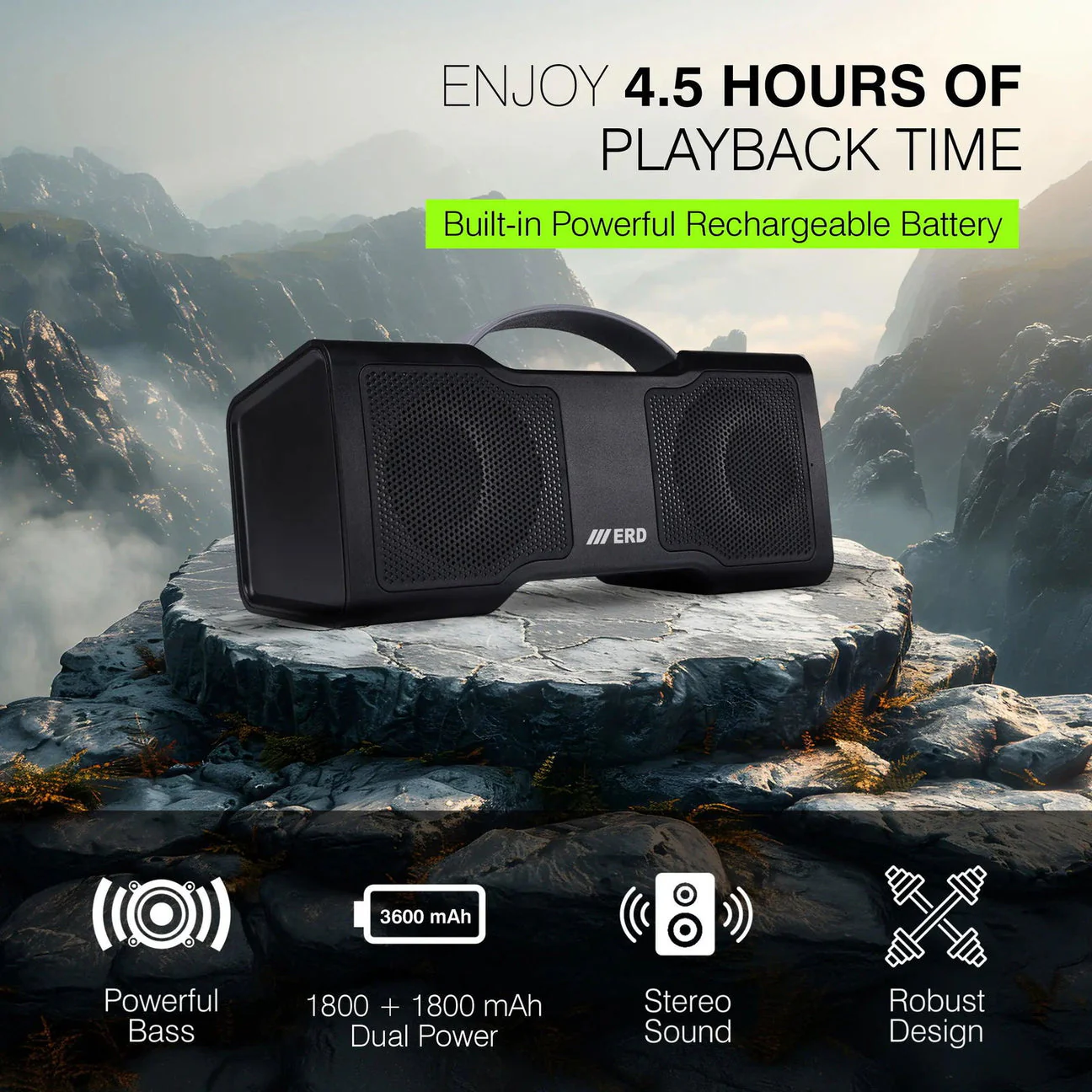 ERD BTS-31 20W Bluetooth Speaker - Image 6