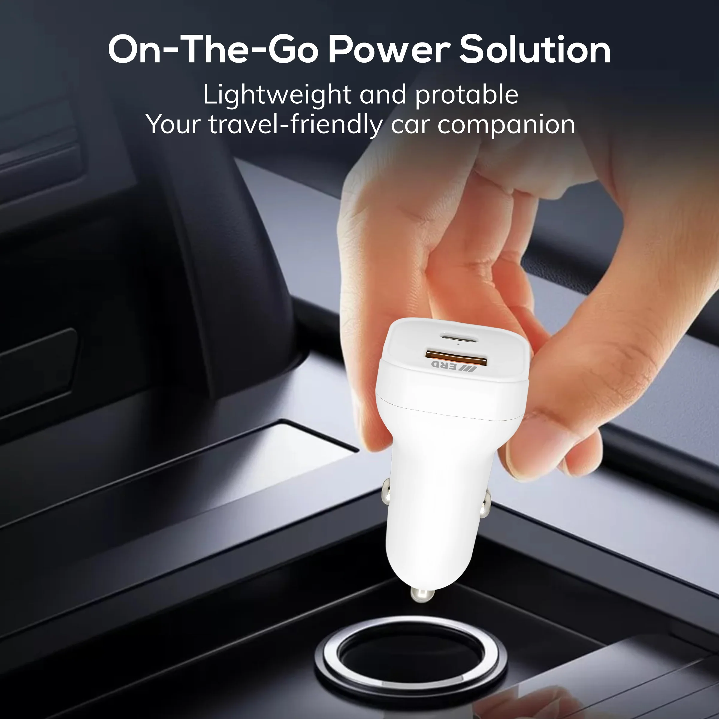 ERD CC-145 USB-A/C Car Mobile Charger, 45W - Image 6
