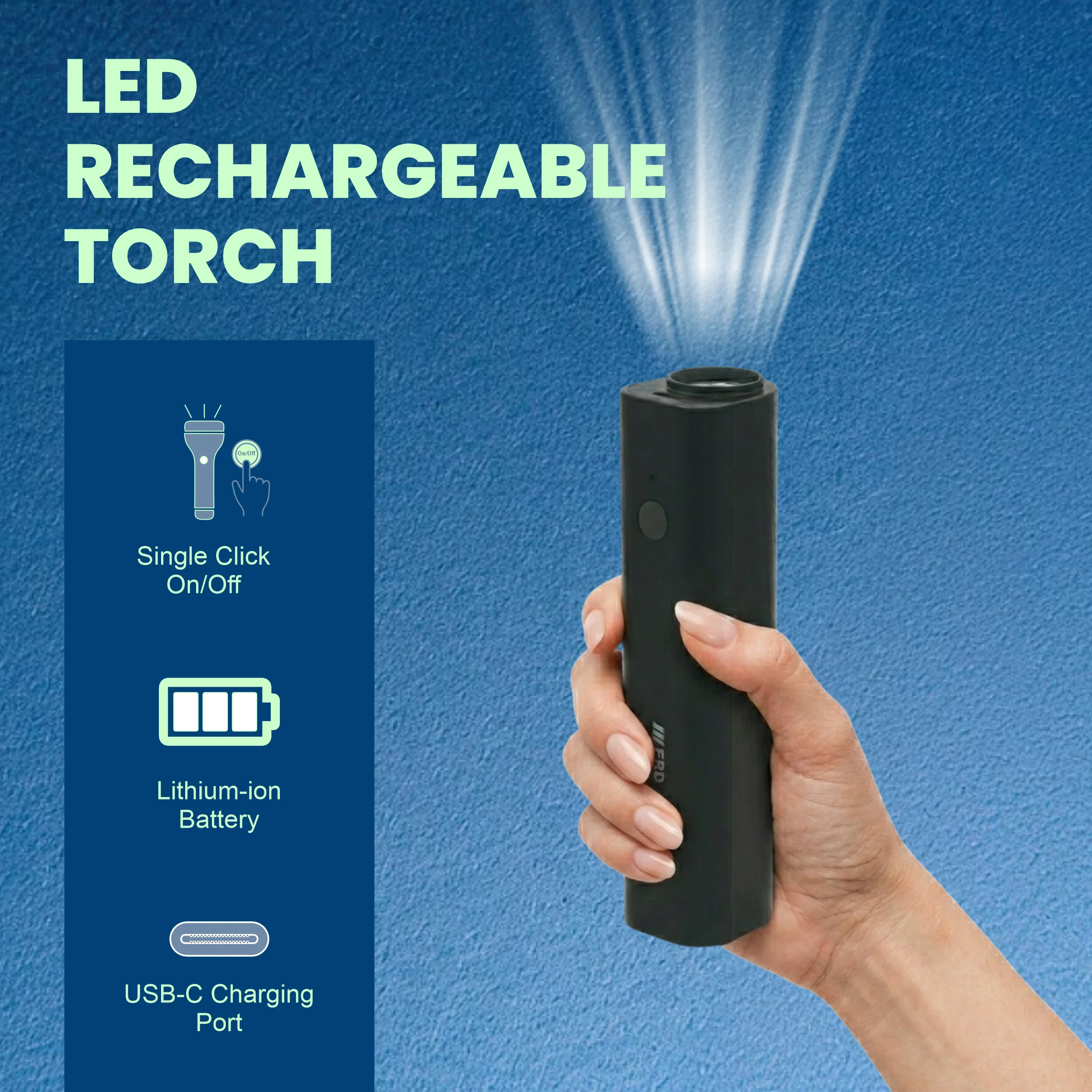 ERD LED RECHARGEABLE TORCH TL-602, 2W - Image 9