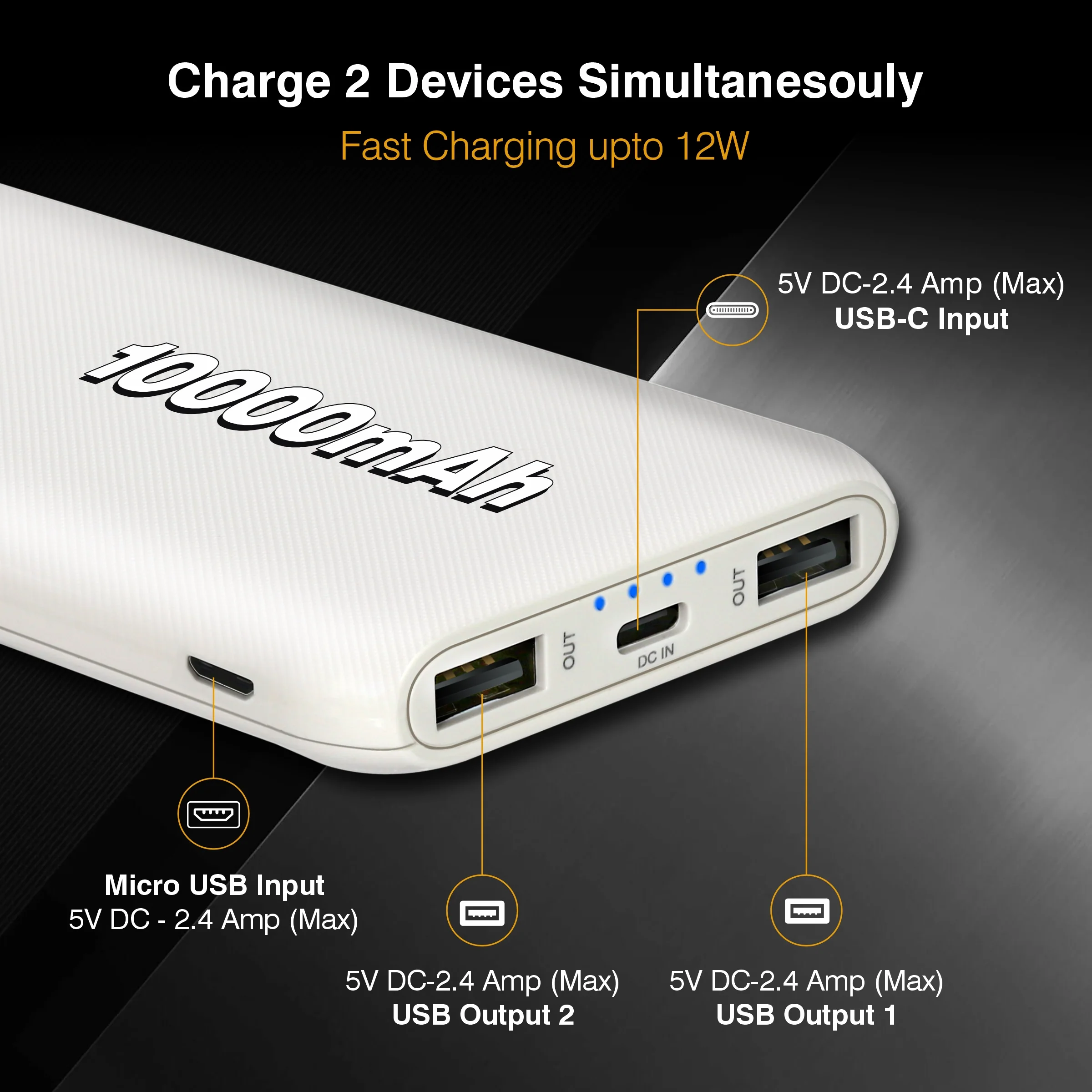 ERD PB-10KE Power Bank 10000 mAh (12W) - Image 7