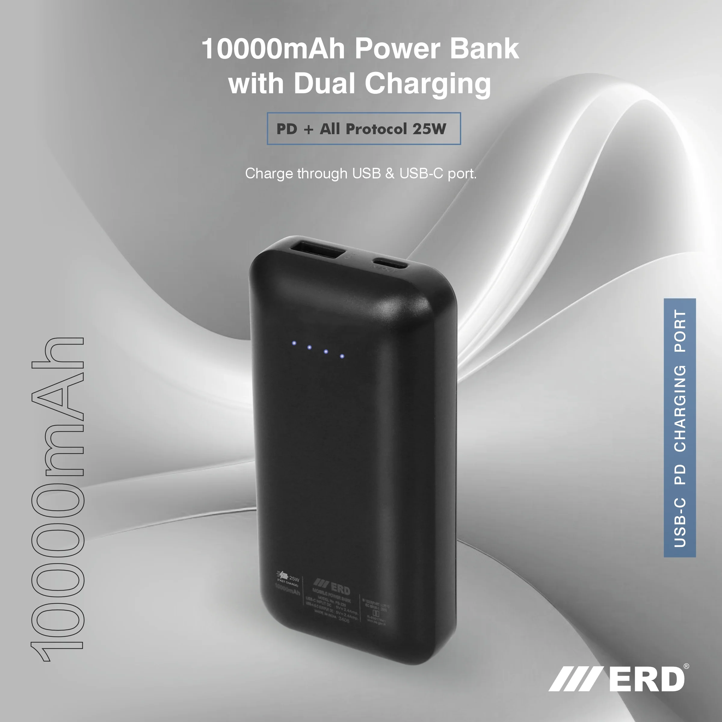 ERD PB-120 Power Bank 10000 mAh (25W) - Image 3