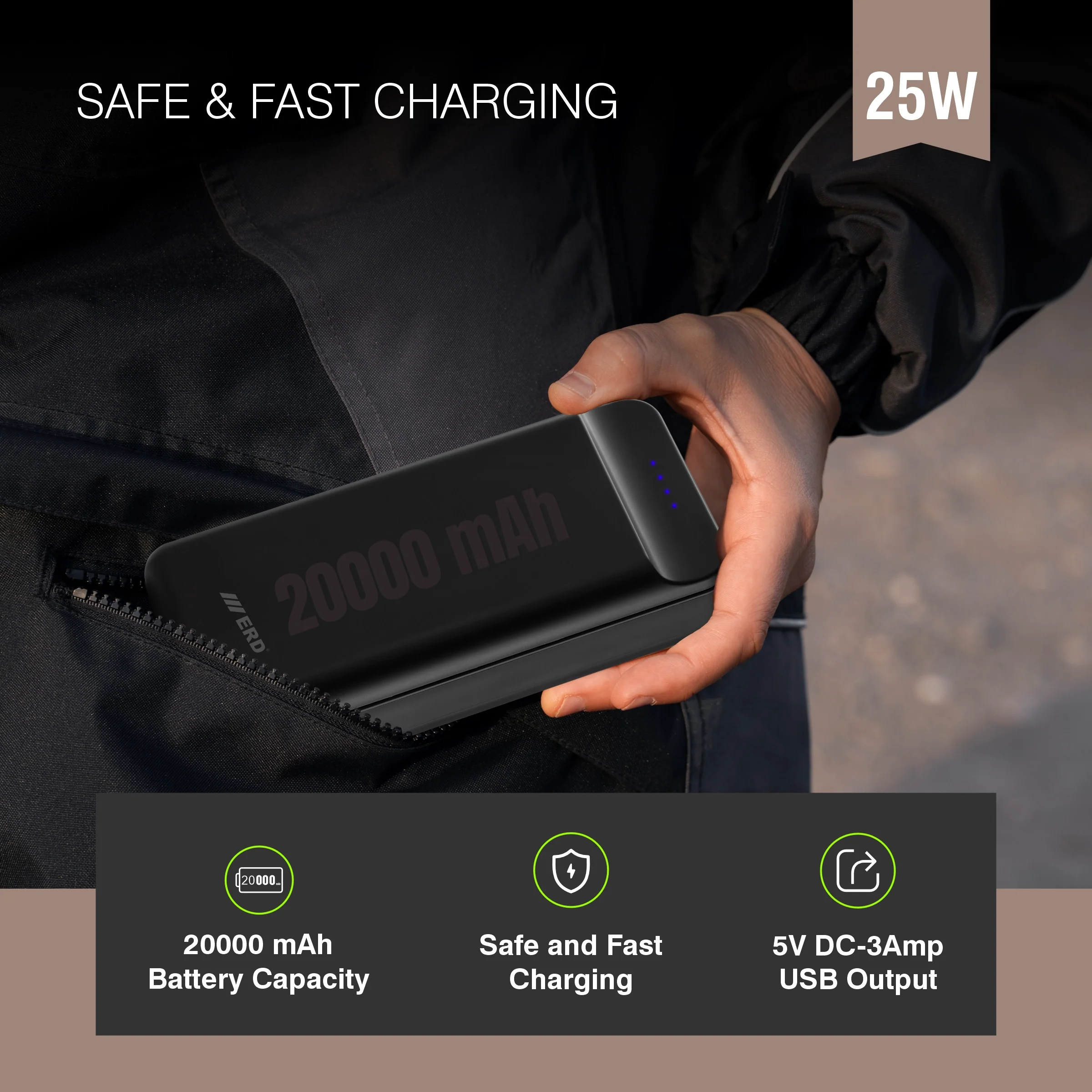 ERD PB-140 Power Bank 20000 mAh (25W) - Image 15