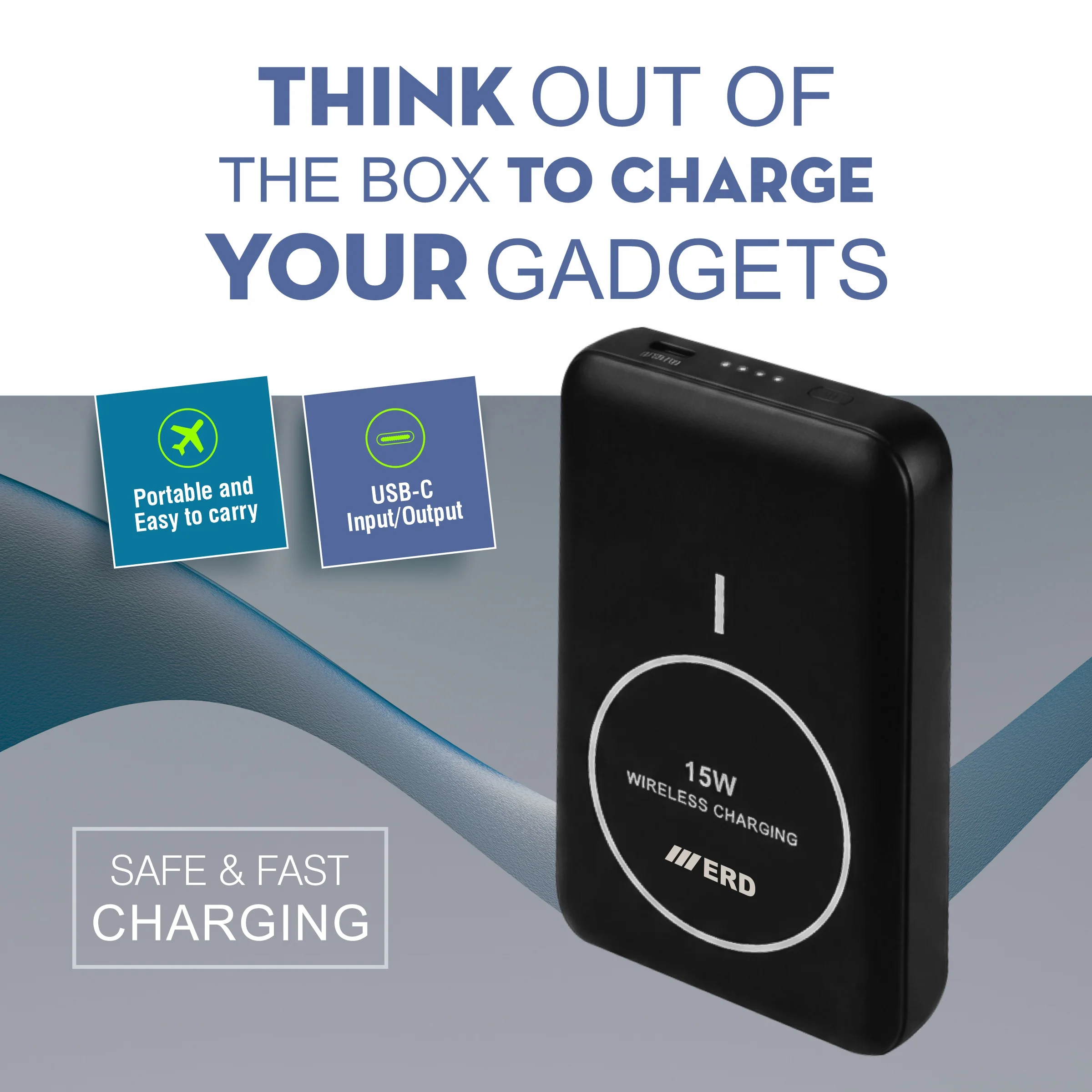 ERD PB-180 Power Bank 10000 mAh (25W) with 15W Wireless Charging - Image 14