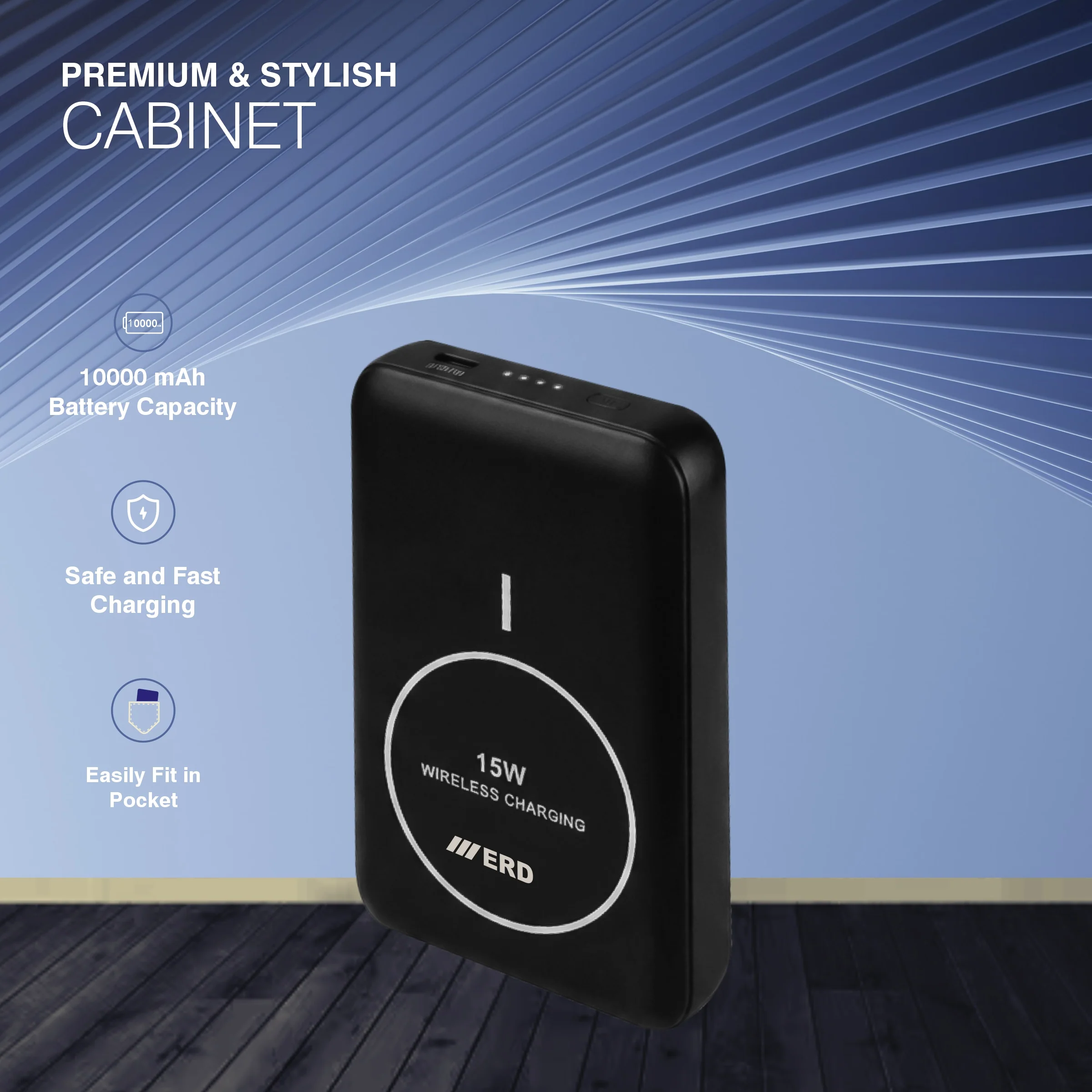 ERD PB-180 Power Bank 10000 mAh (25W) with 15W Wireless Charging - Image 16