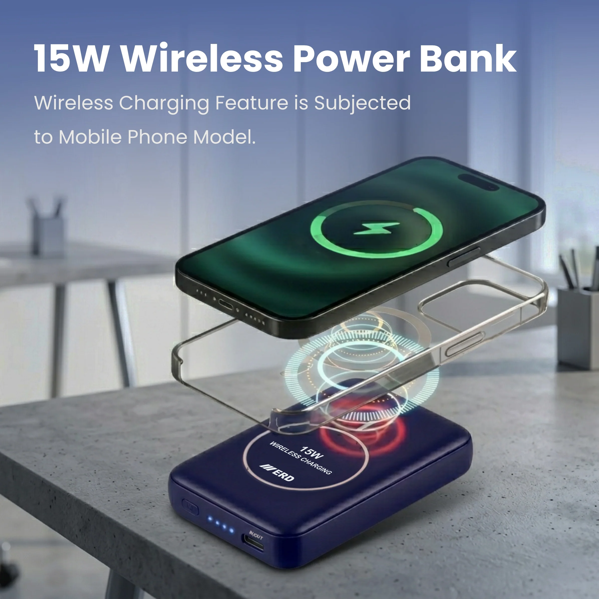 ERD PB-180 Power Bank 10000 mAh (25W) with 15W Wireless Charging - Image 21