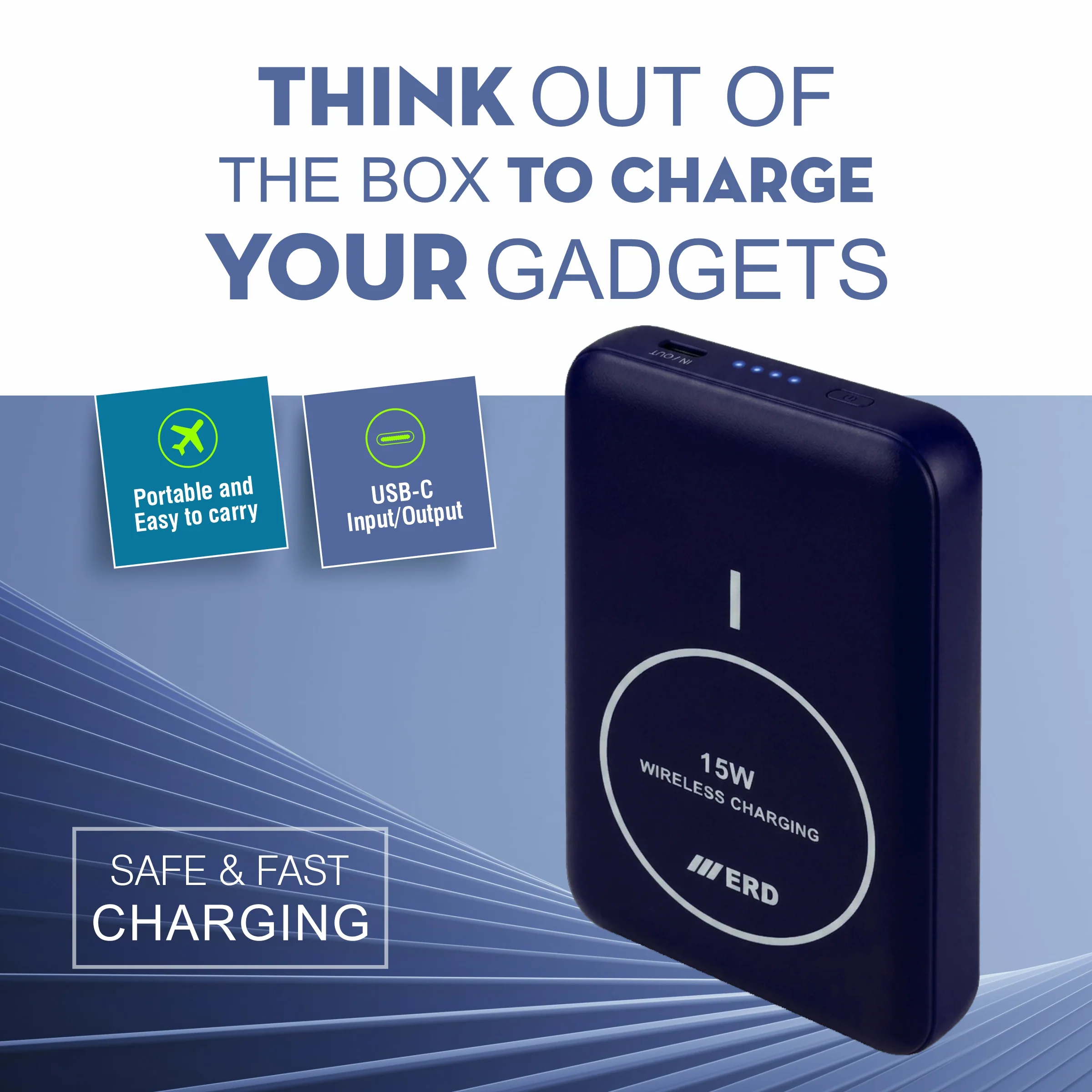 ERD PB-180 Power Bank 10000 mAh (25W) with 15W Wireless Charging - Image 22