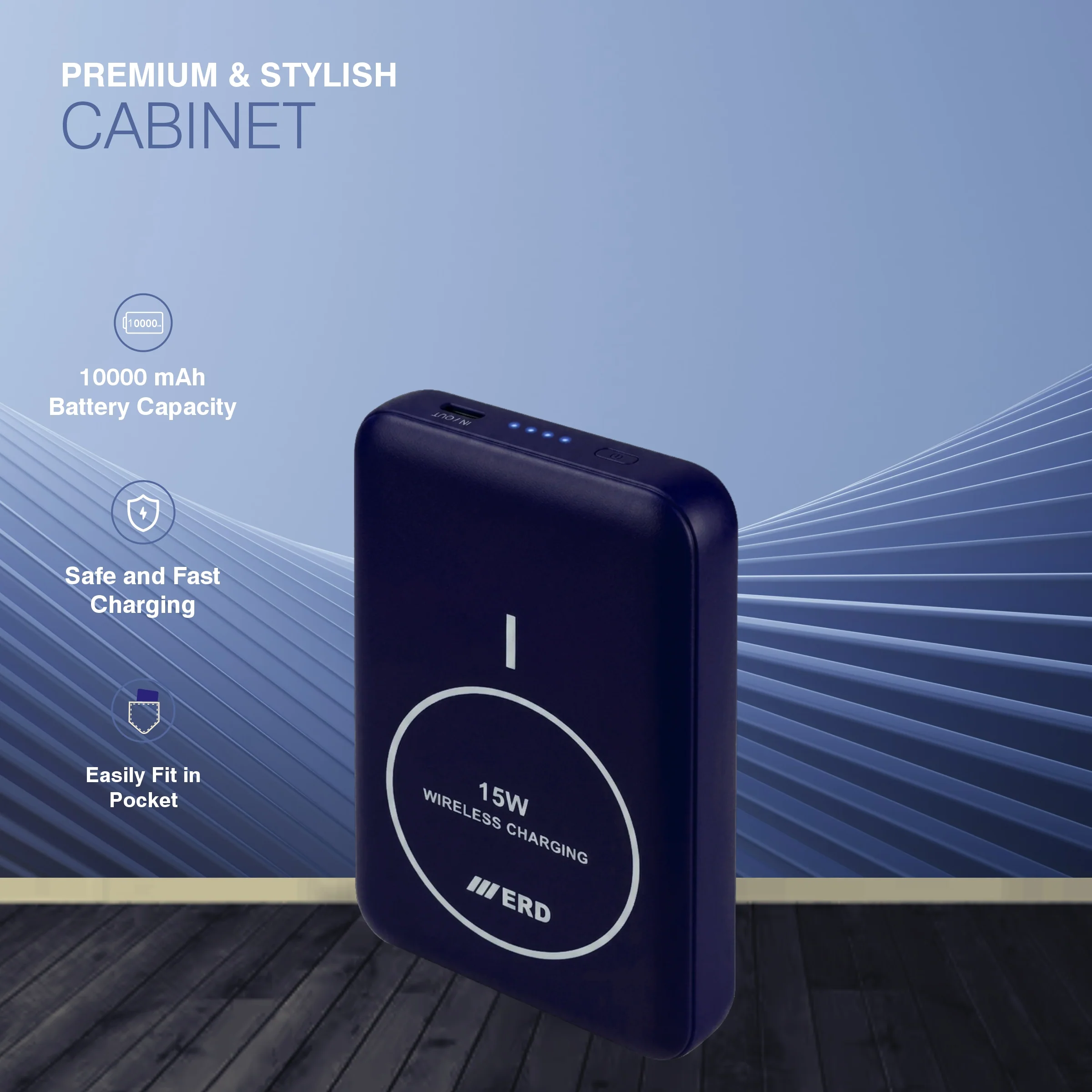 ERD PB-180 Power Bank 10000 mAh (25W) with 15W Wireless Charging - Image 25