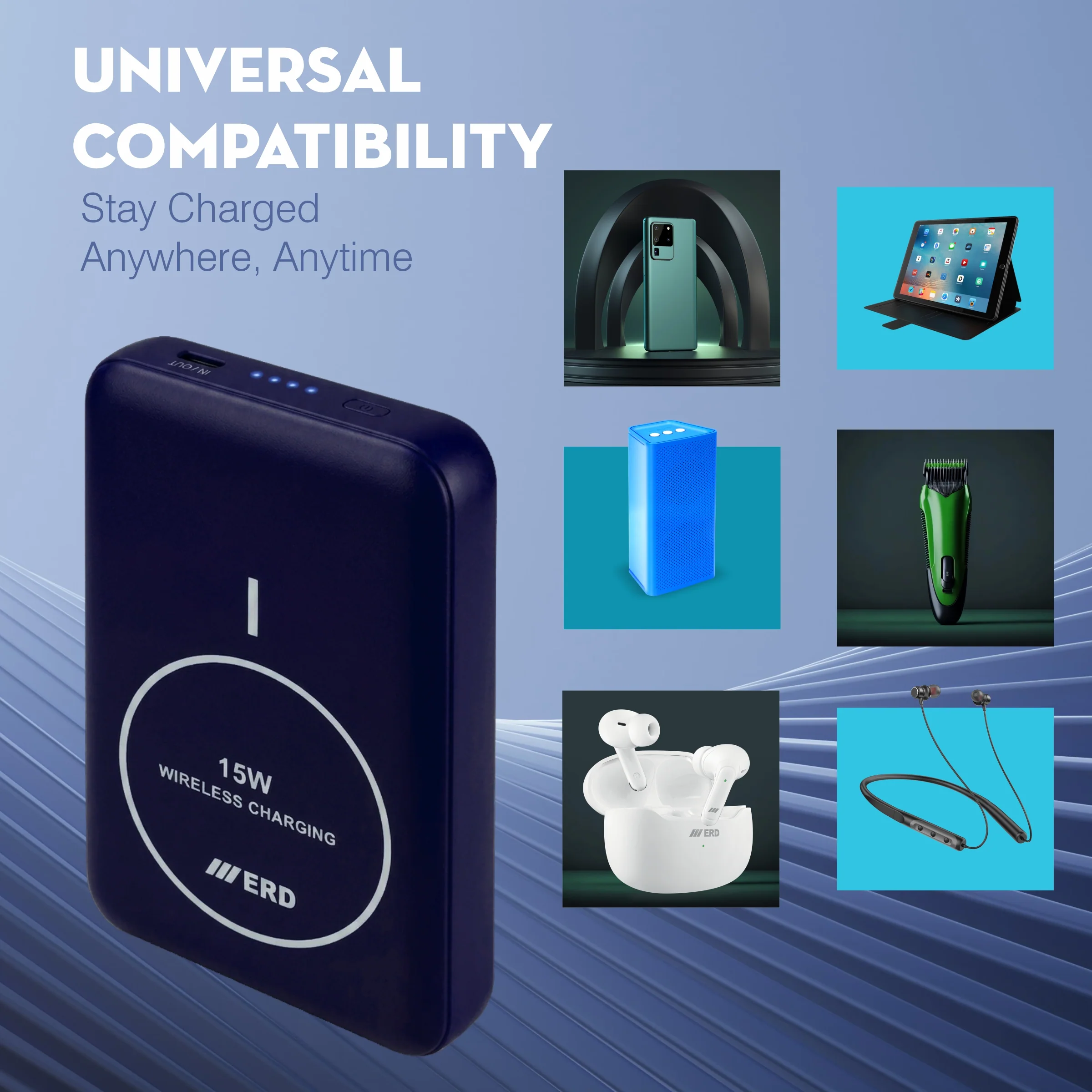 ERD PB-180 Power Bank 10000 mAh (25W) with 15W Wireless Charging - Image 26
