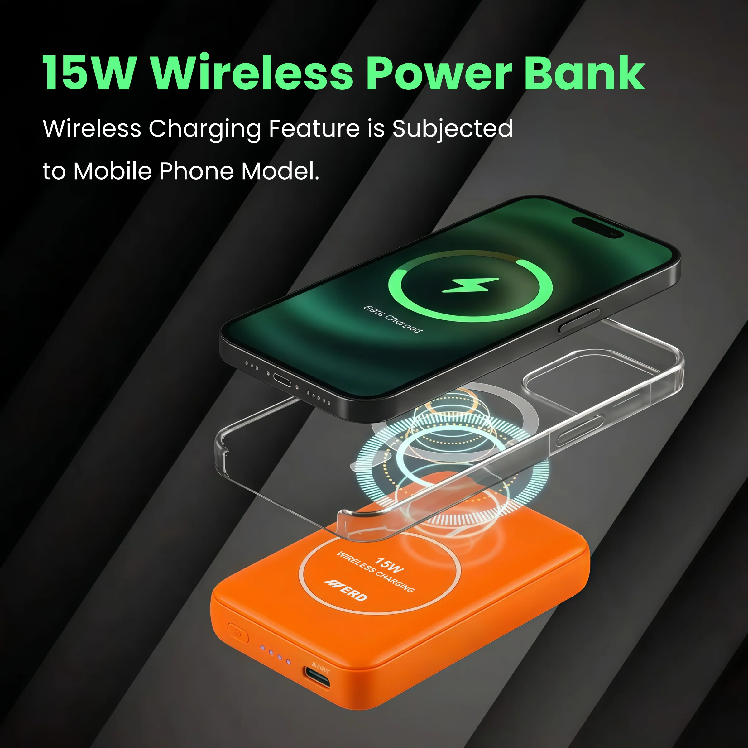 ERD PB-180 Power Bank 10000 mAh (25W) with 15W Wireless Charging - Image 30