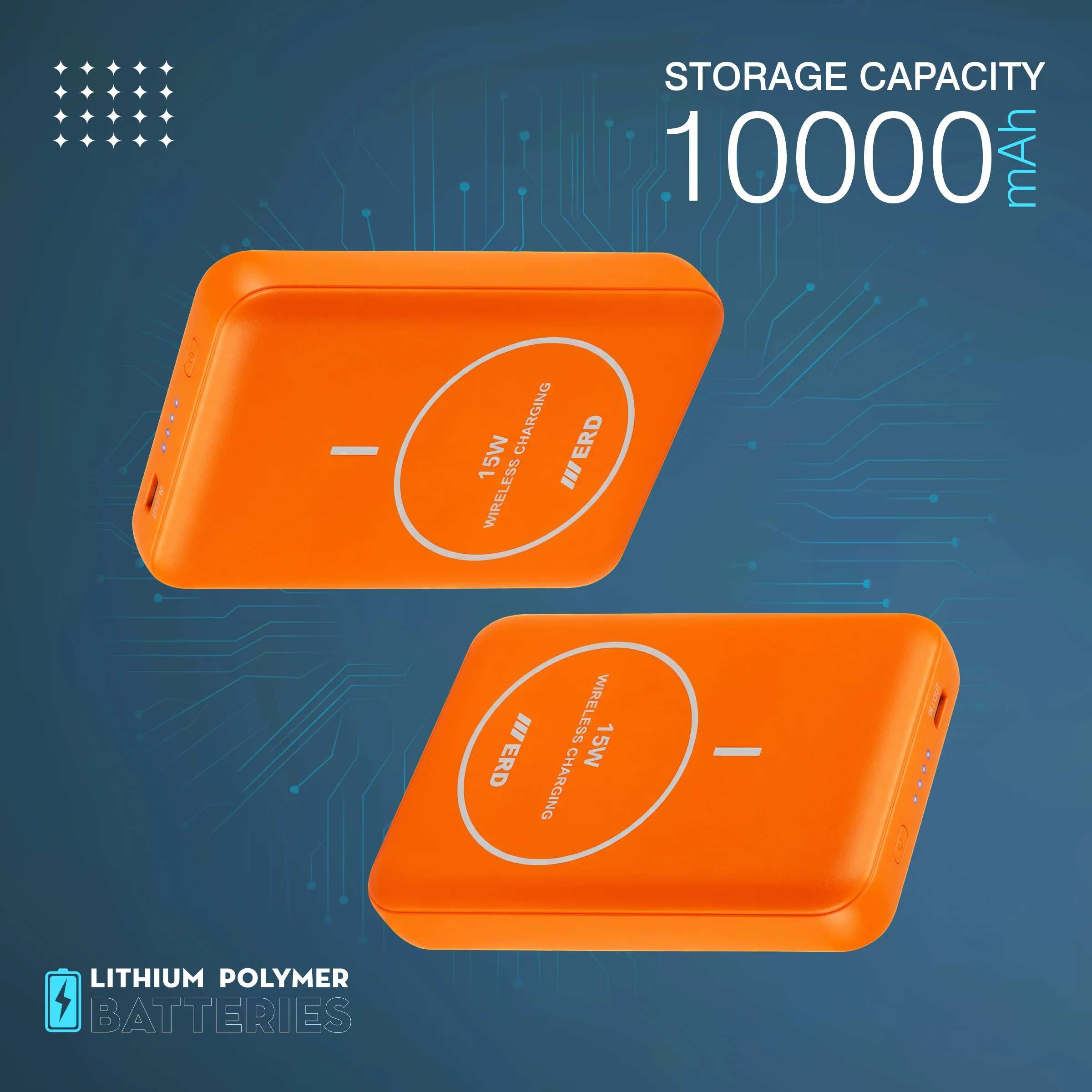 ERD PB-180 Power Bank 10000 mAh (25W) with 15W Wireless Charging - Image 34