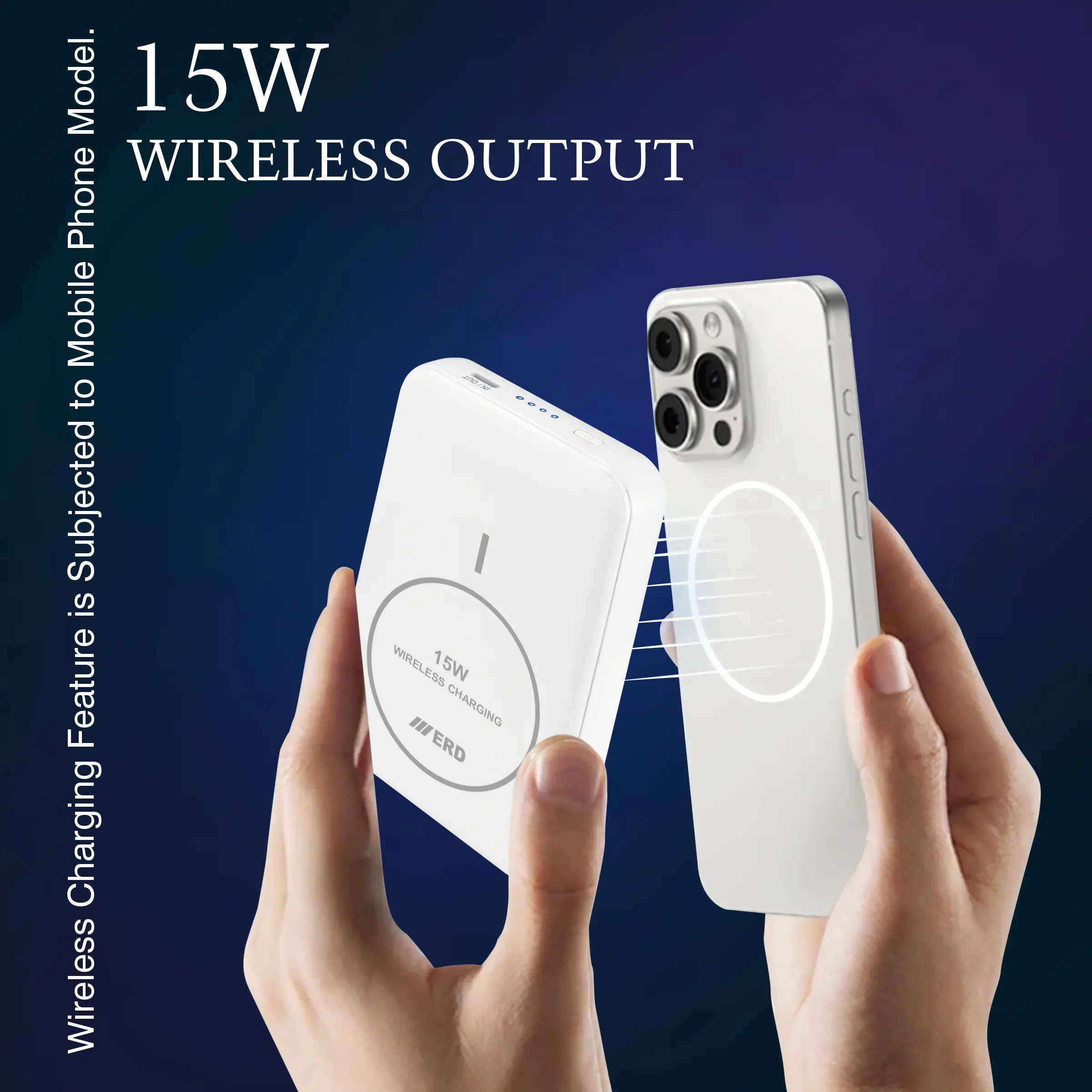 ERD PB-180 Power Bank 10000 mAh (25W) with 15W Wireless Charging - Image 4