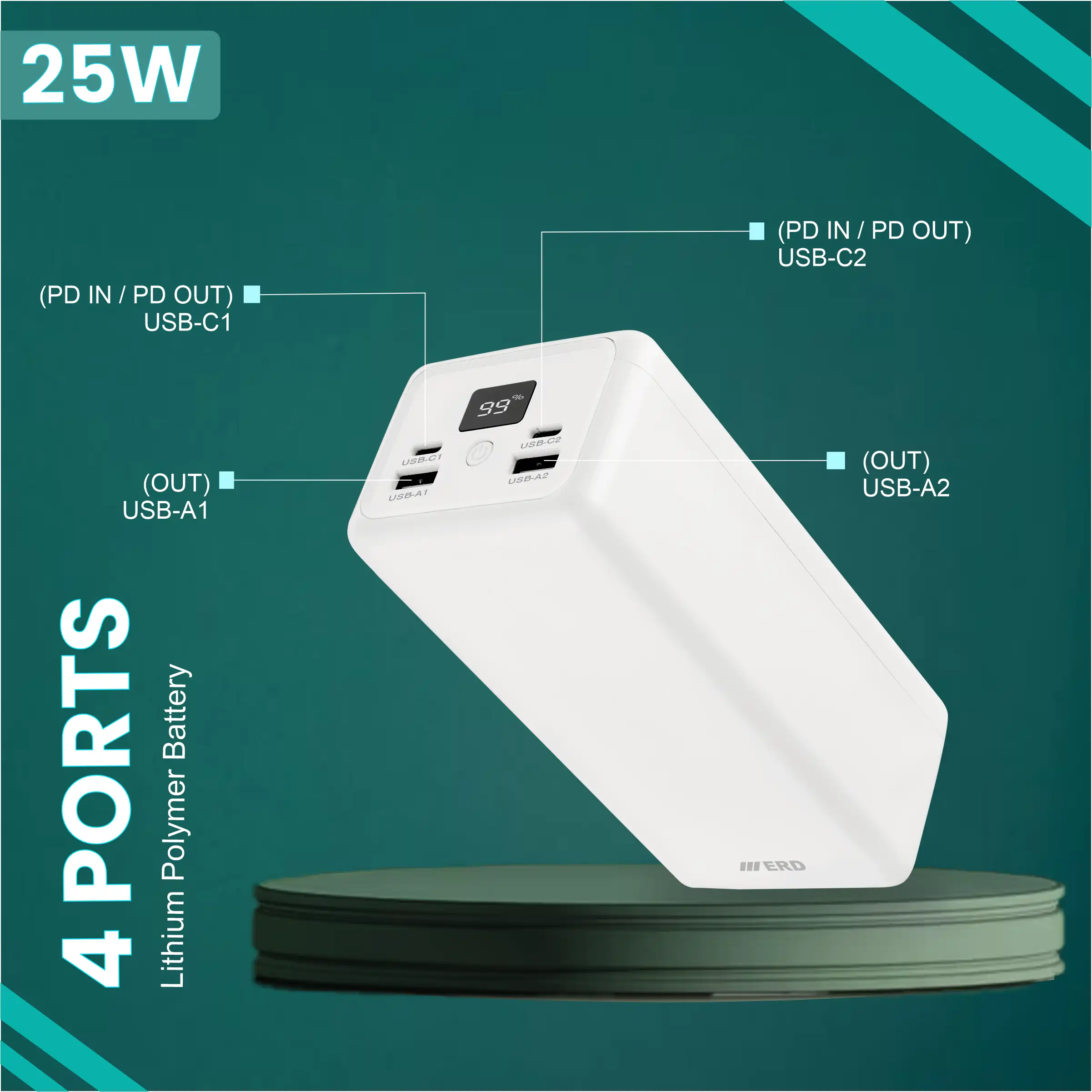ERD PB-192 Power Bank 30000 mAh (25W) - Image 5