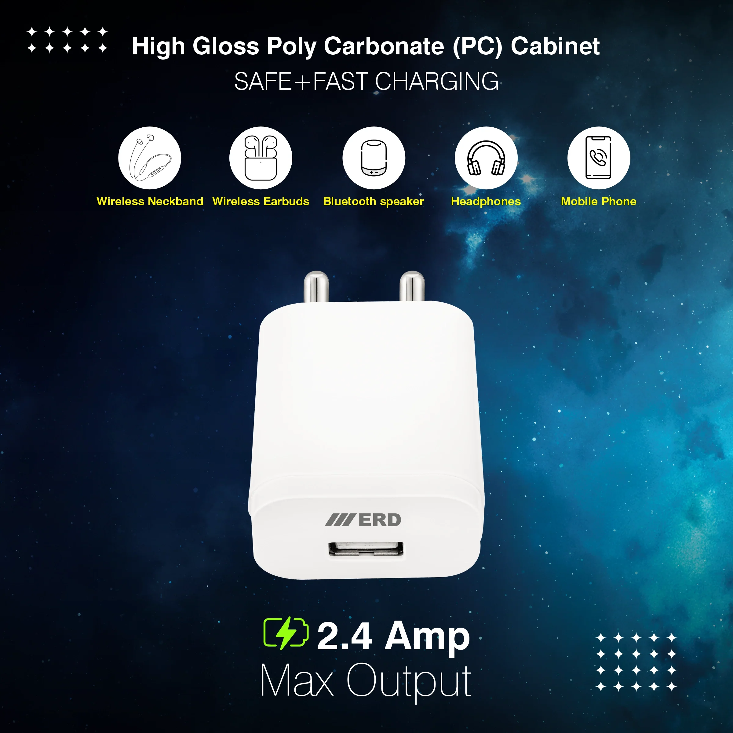 ERD TC-203 USB-A Charger With Micro Data Cable, 12W - Image 4