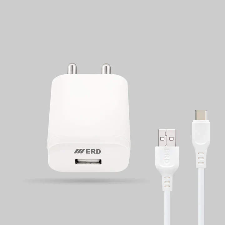 ERD TC-203 USB-A Charger With USB-C Data Cable, 12W - Image 4