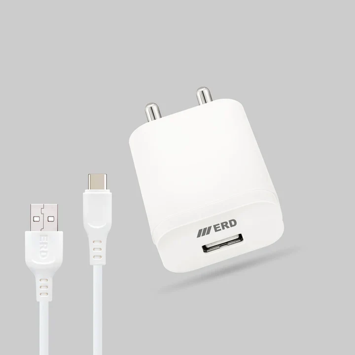 ERD TC-203 USB-A Charger With USB-C Data Cable, 12W - Image 5