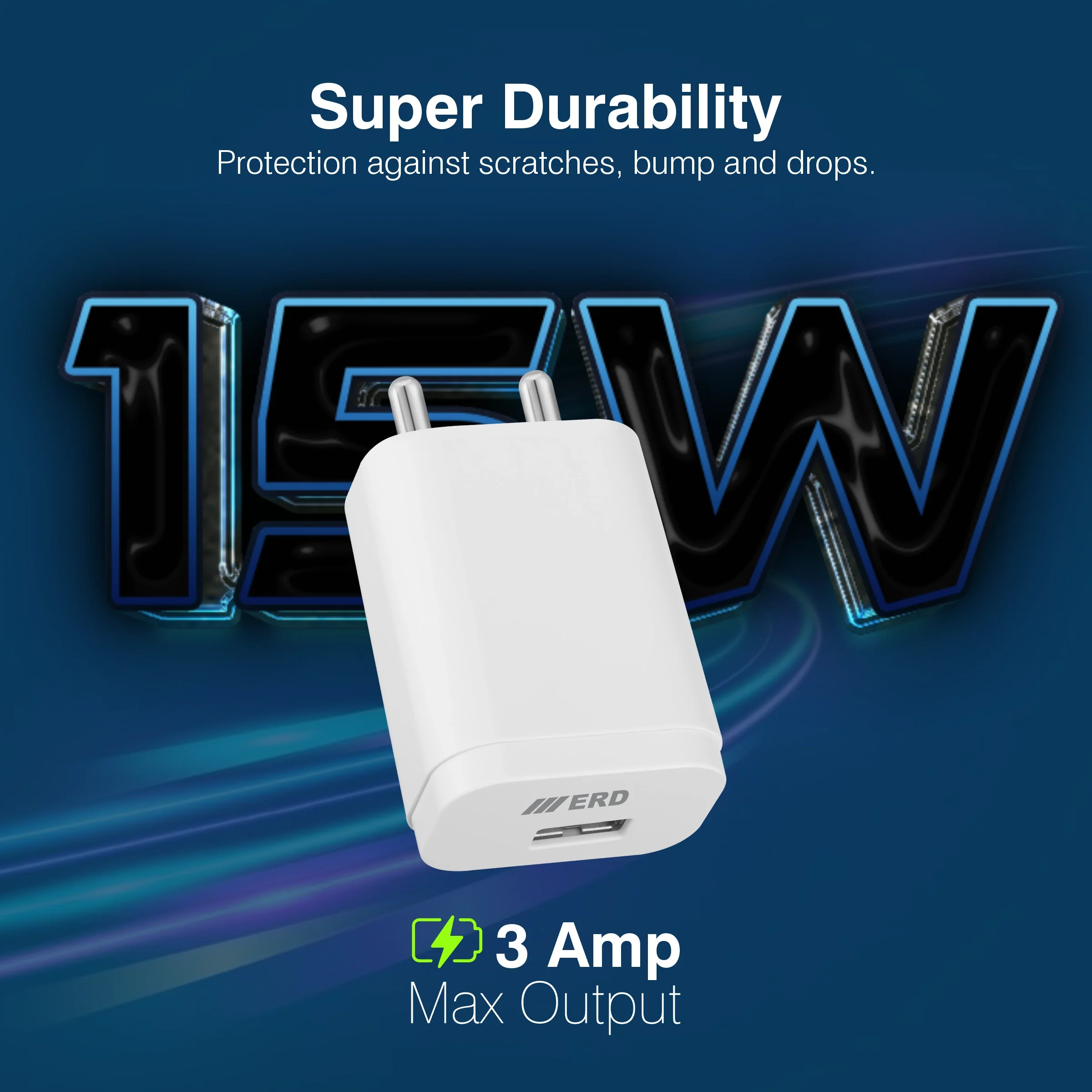 ERD TC-204 USB-A Charger With Micro Data Cable, 15W - Image 3