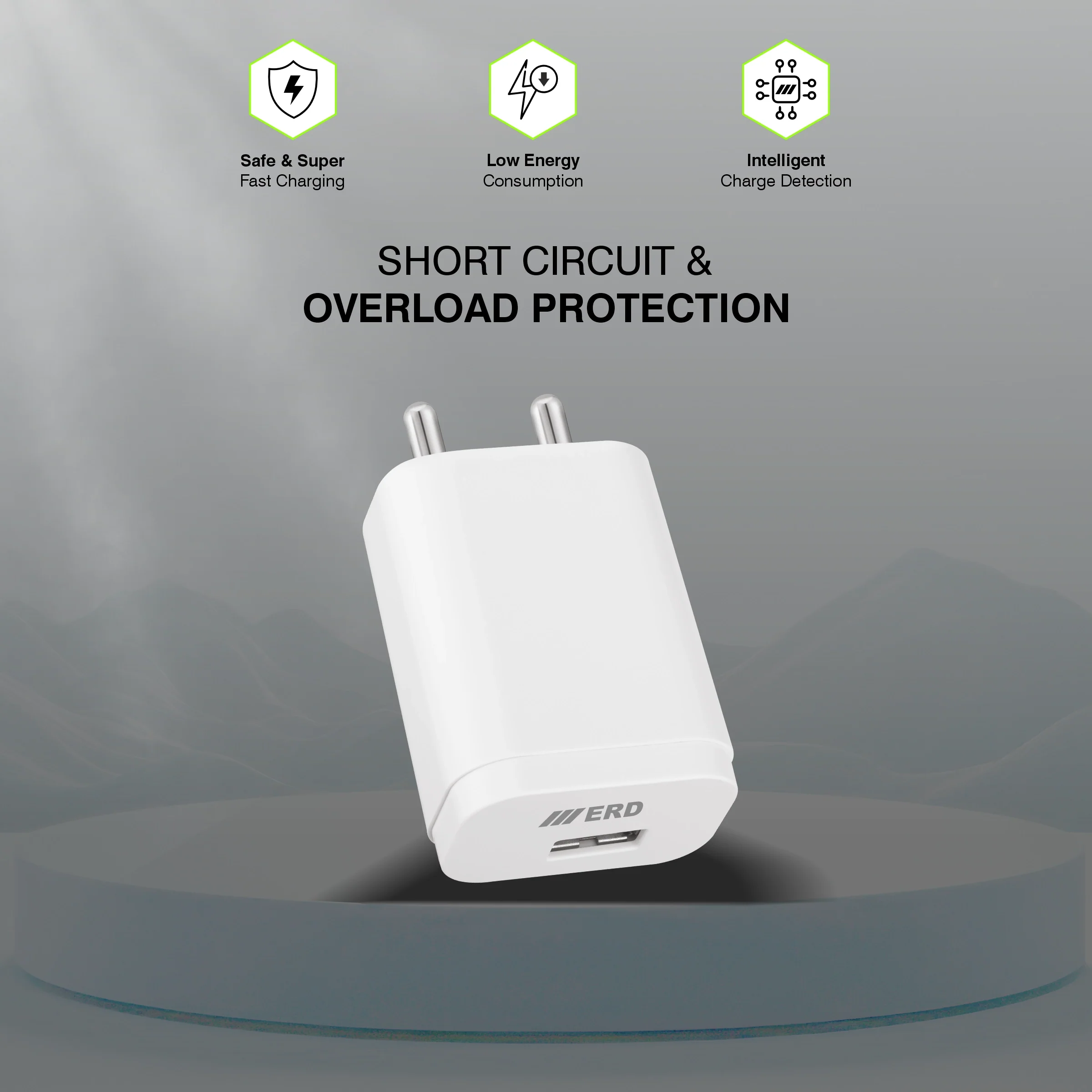 ERD TC-204 USB-A Charger With USB-C Data Cable, 15W - Image 6