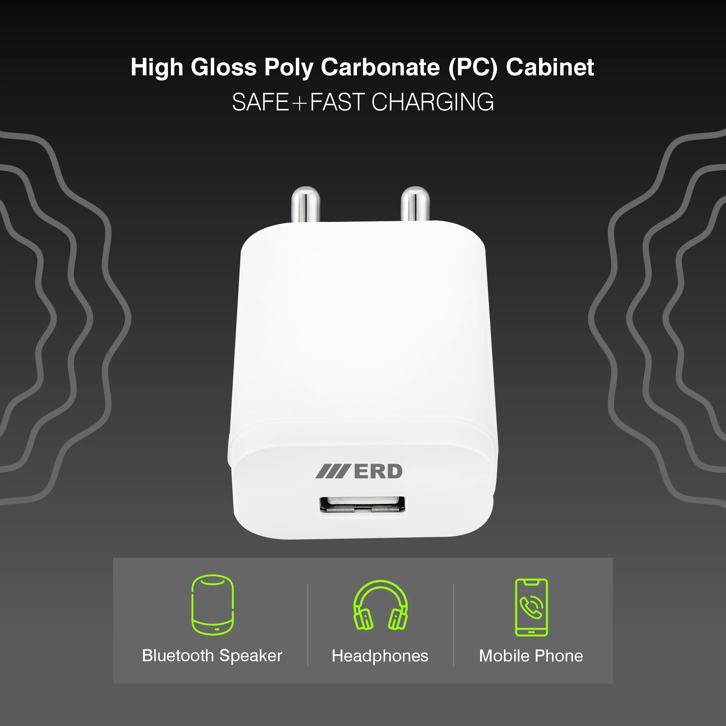 ERD TC-202 USB-A Charger With USB-C Data Cable, 10W - Image 4