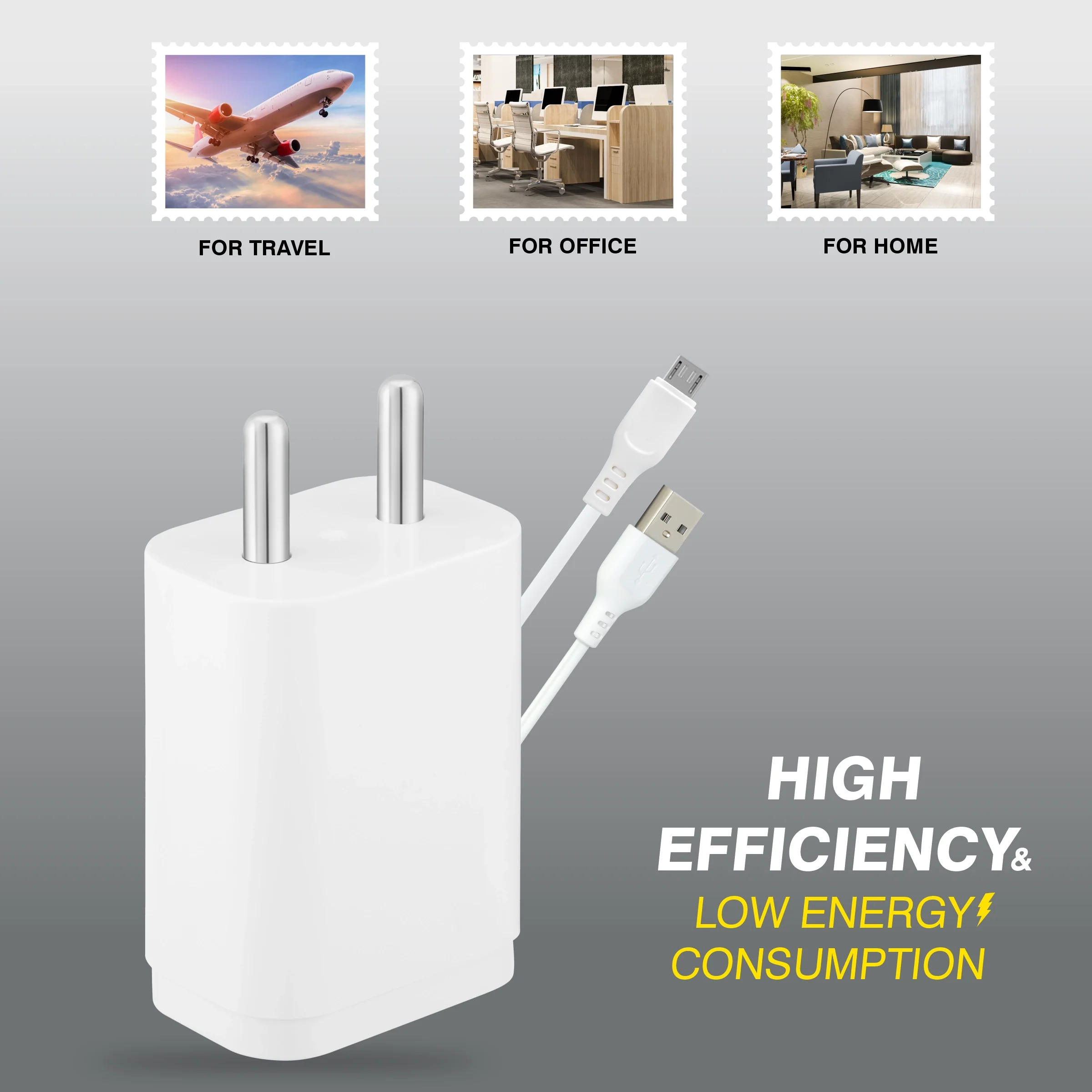 ERD TC-221 USB-A QC Charger With Micro Data Cable, 20W - Image 7