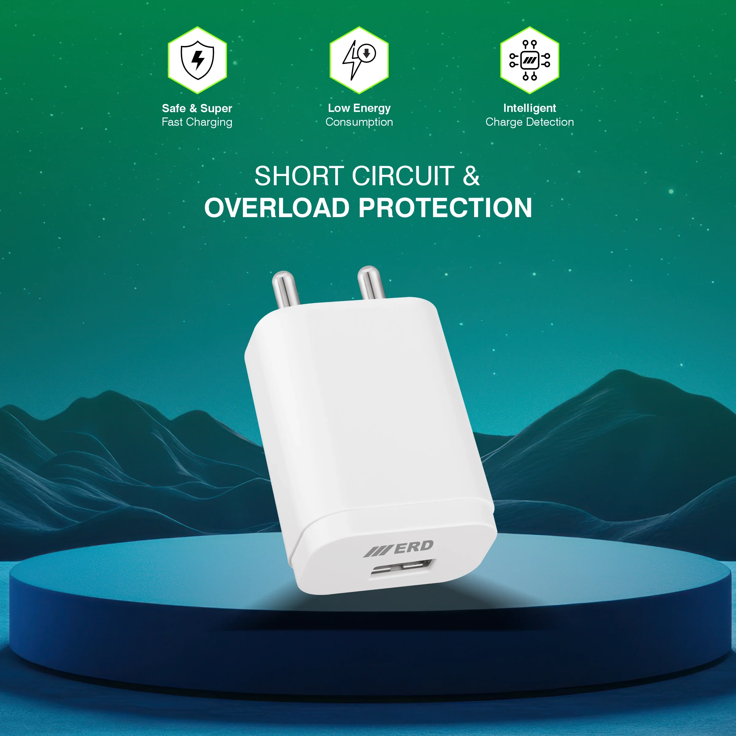 ERD TC-222 USB-A Charger With USB-C Data Cable, 20W - Image 6