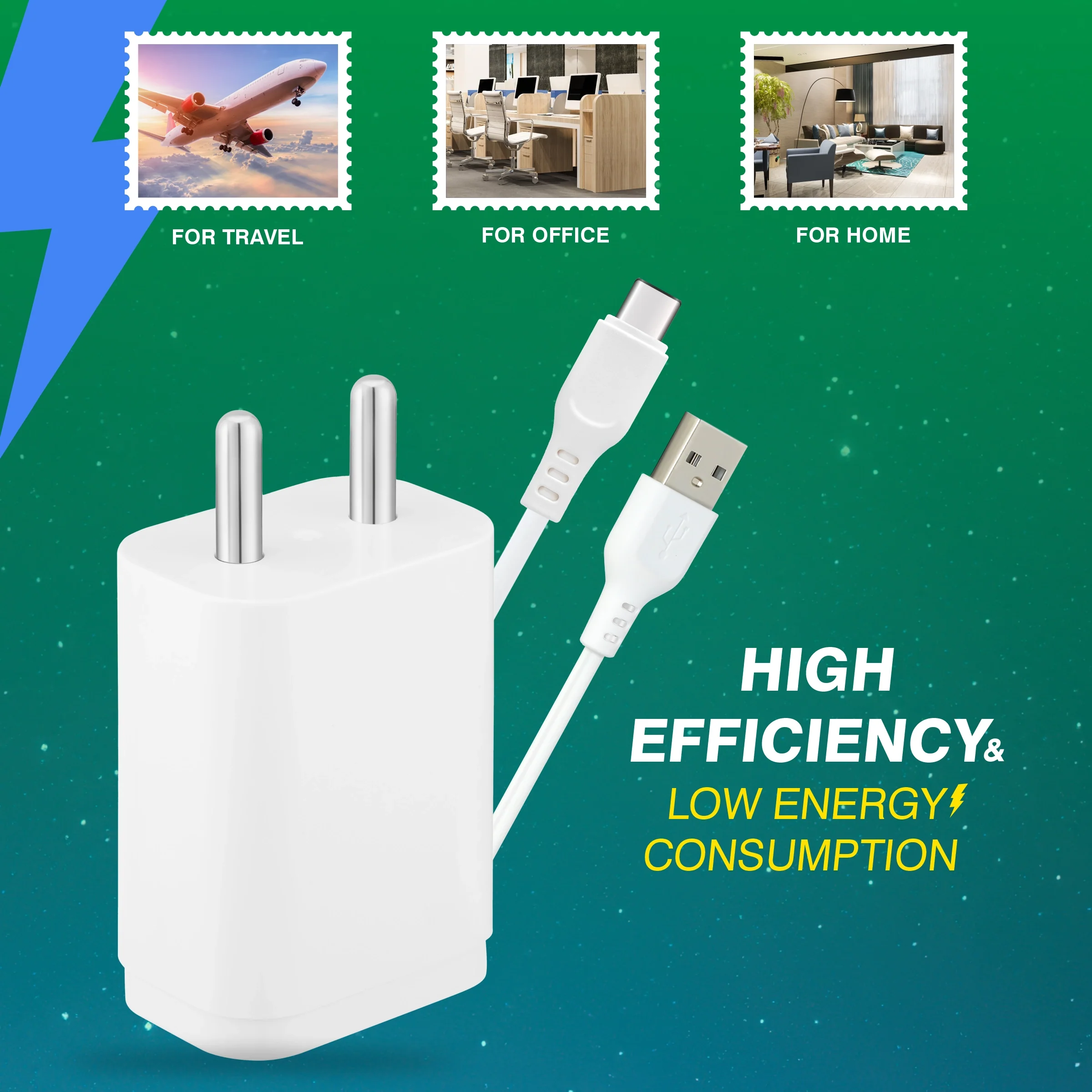 ERD TC-222 USB-A Charger With USB-C Data Cable, 20W - Image 7