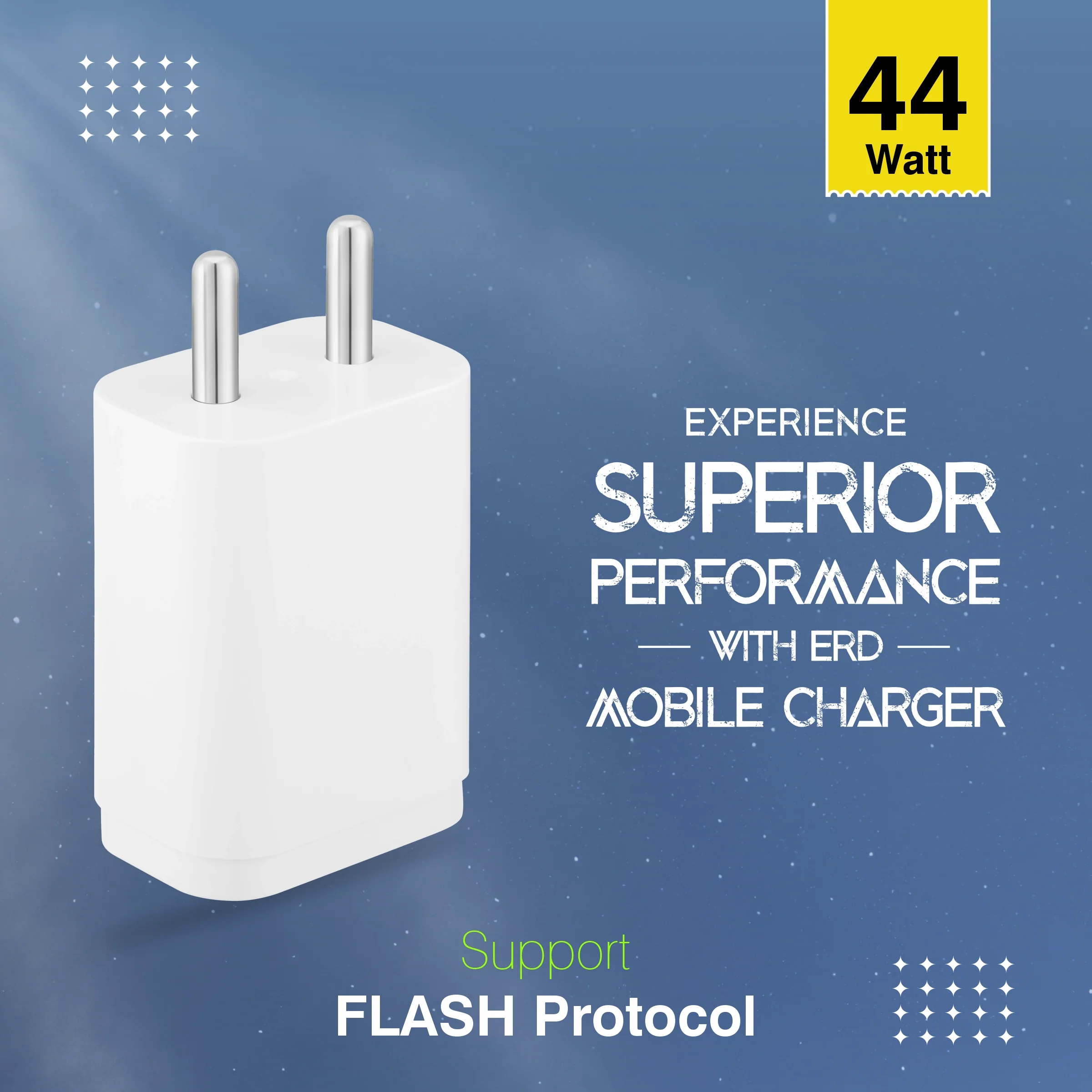 ERD TC-224 USB-A Flash Charger With USB-C Data Cable, 44W - Image 6