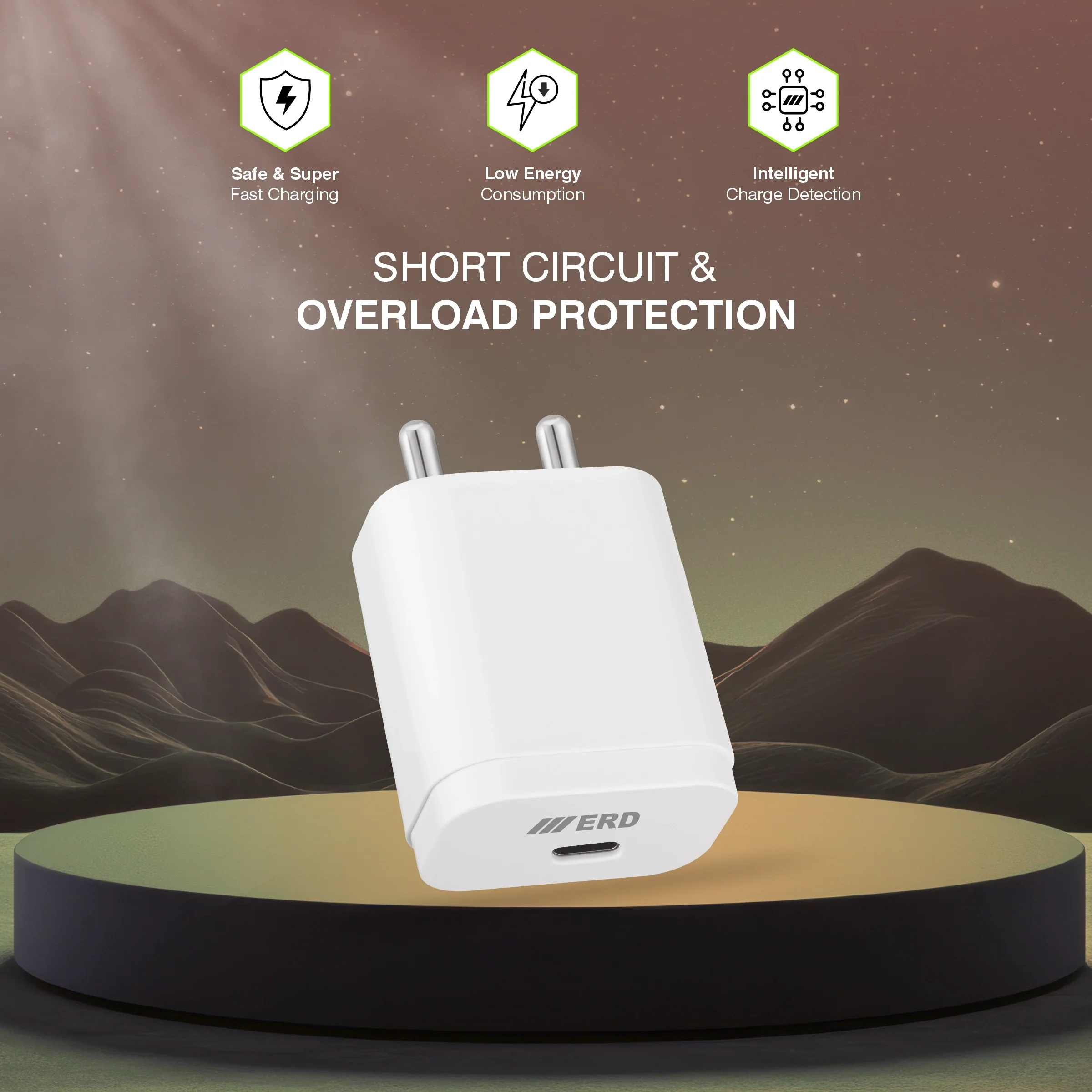 ERD TC-231 USB-C Charger With USB-C TO Lightning Data Cable, 20W - Image 6