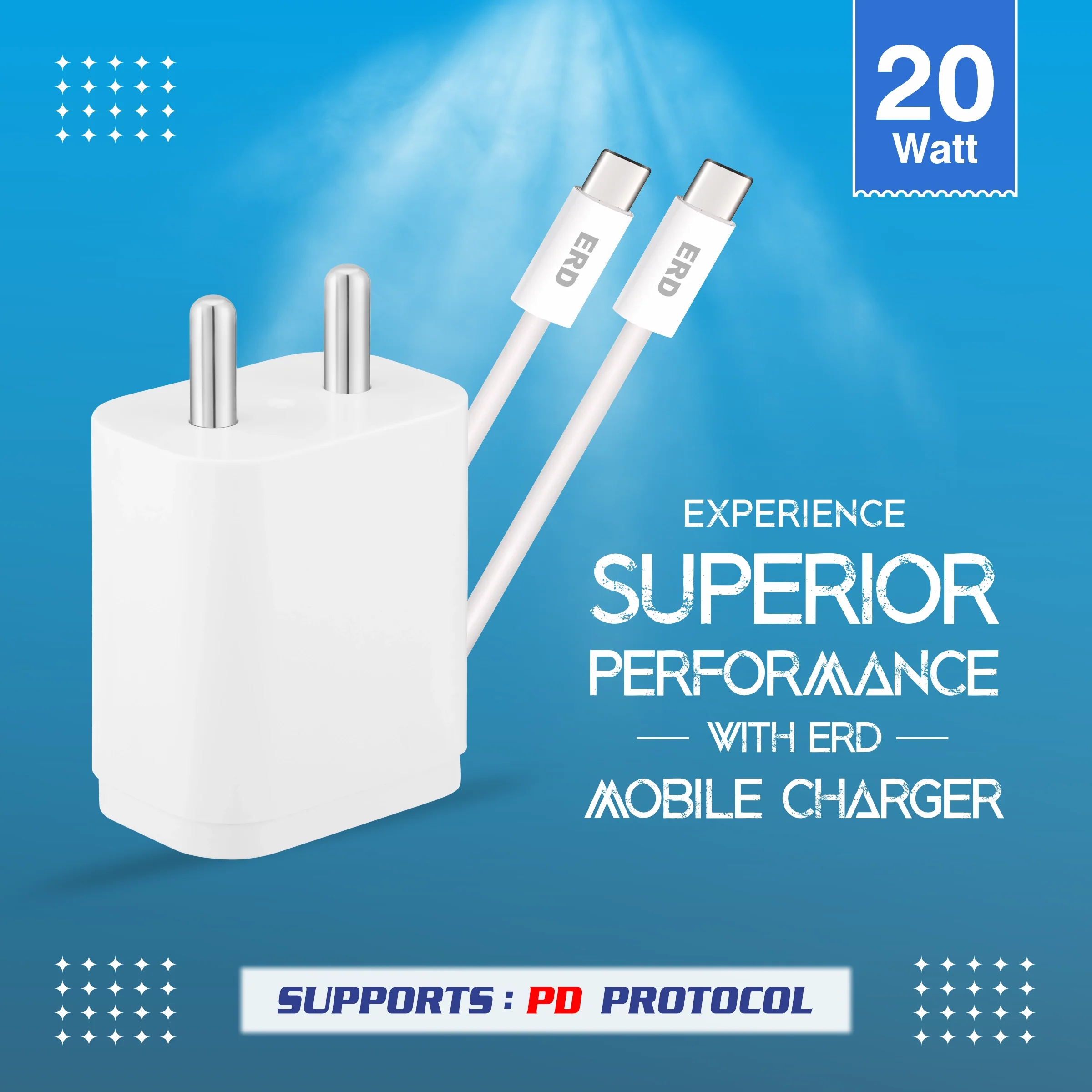 ERD TC-231 USB-C Charger With USB-C to C IP15 Data Cable, 20W - Image 5