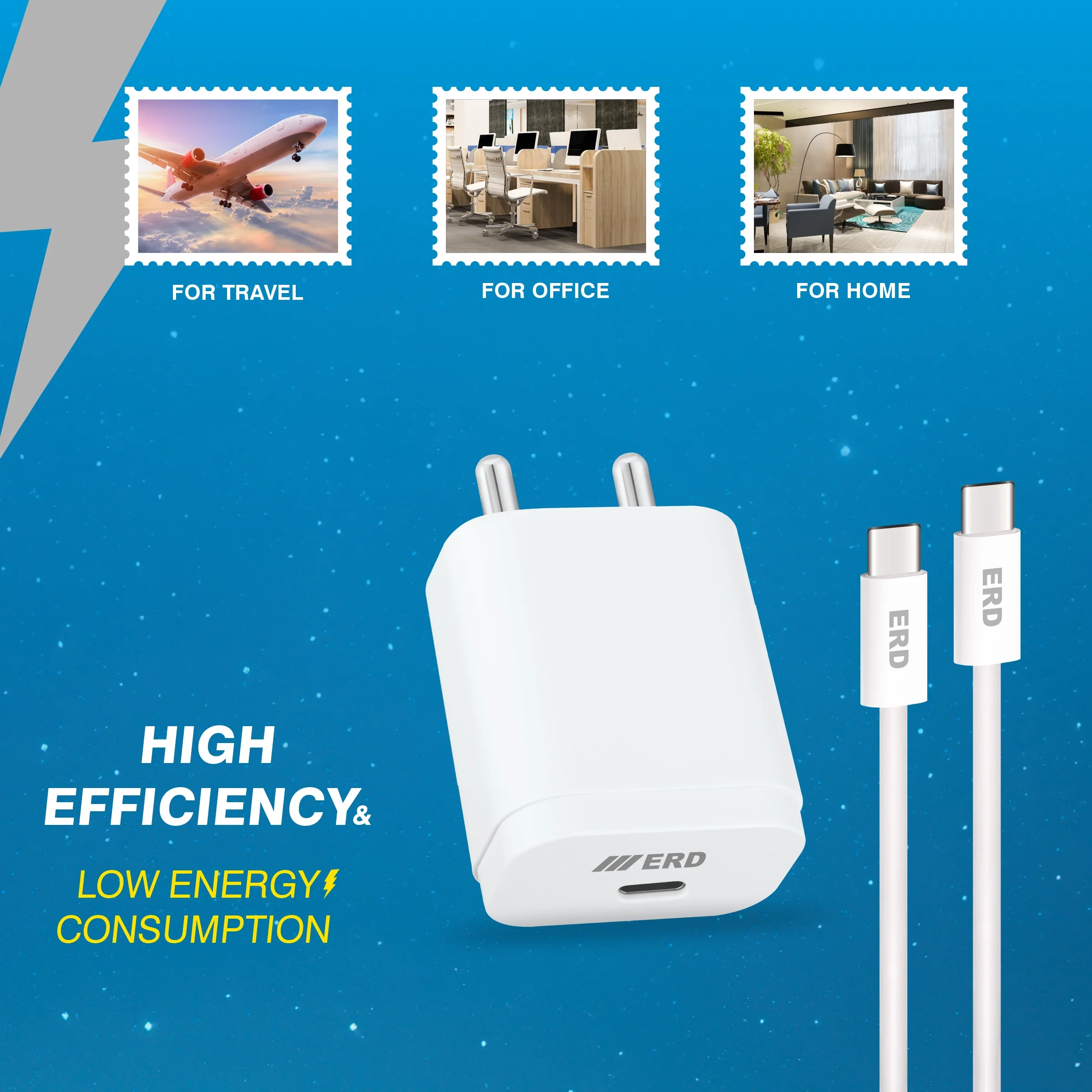 ERD TC-231 USB-C Charger With USB-C to C IP15 Data Cable, 20W - Image 7