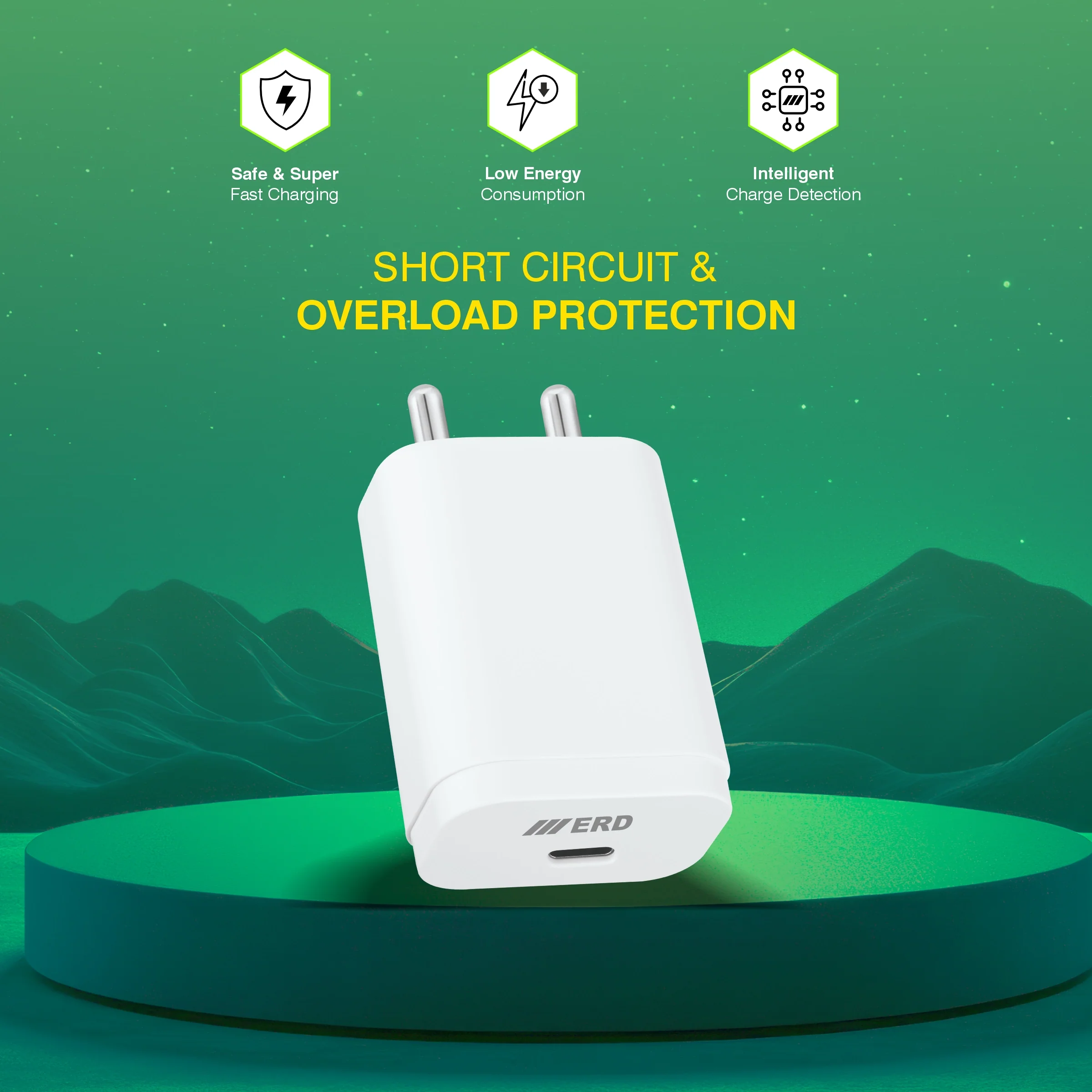 ERD TC-232 USB-C Charger With USB-C TO C Data Cable, 25W - Image 6