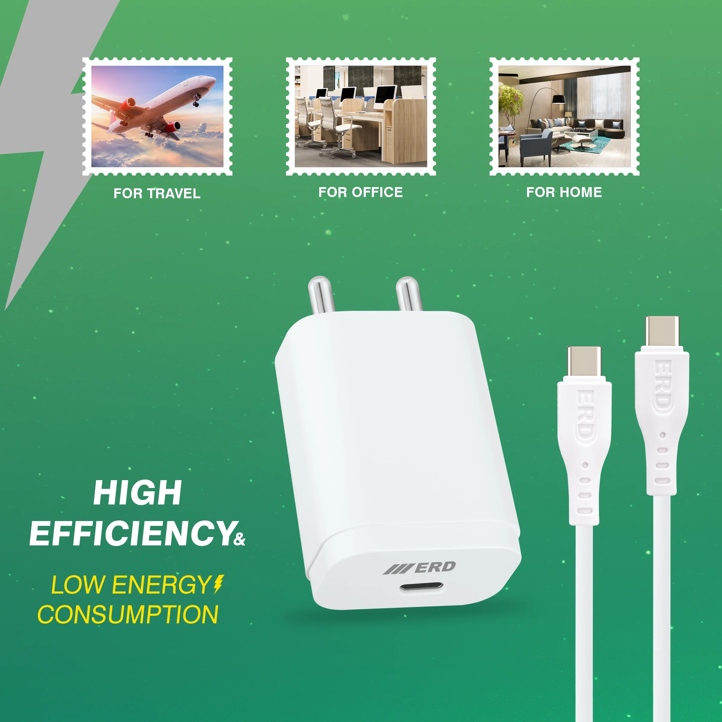 ERD TC-232 USB-C Charger With USB-C TO C Data Cable, 25W - Image 7
