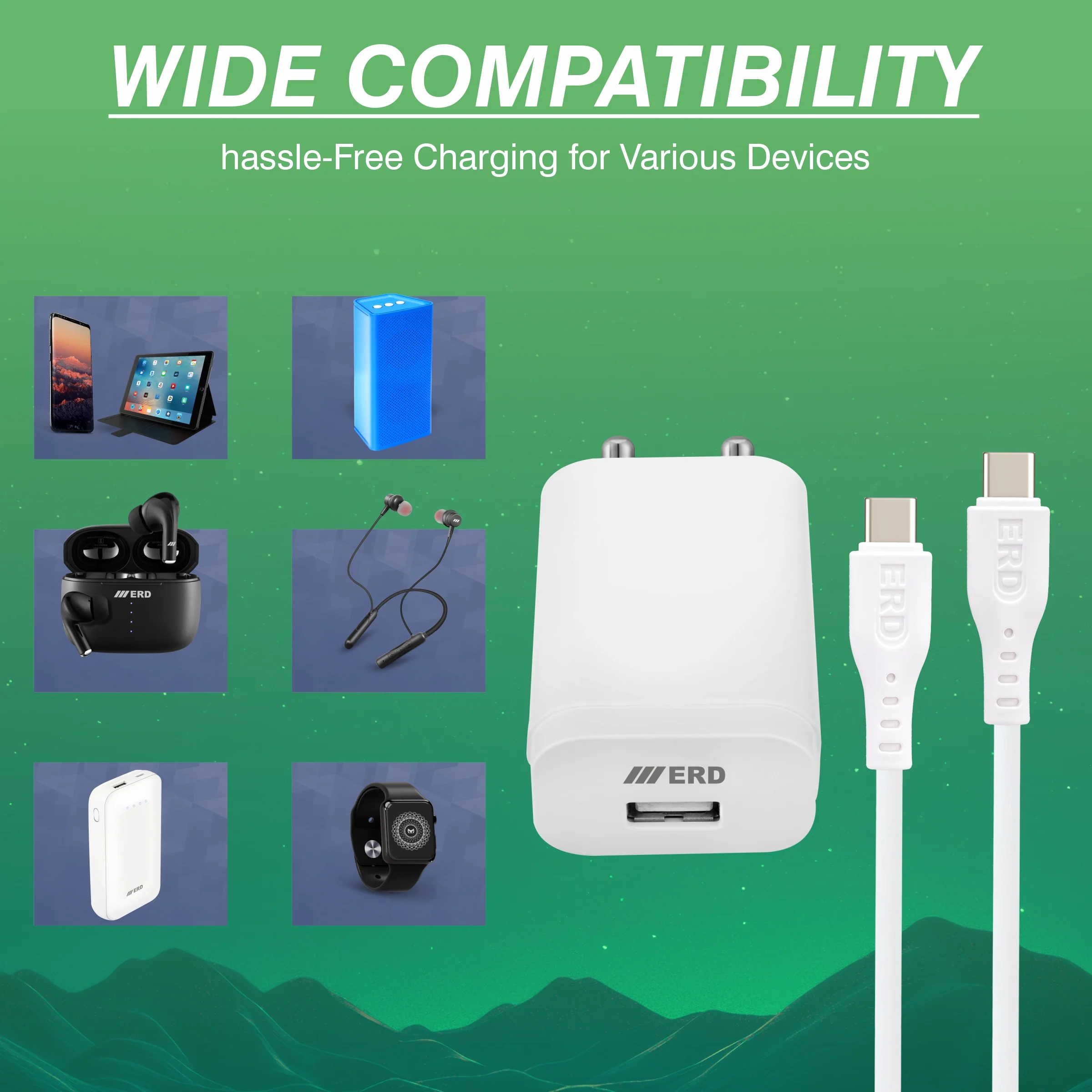 ERD TC-232 USB-C Charger With USB-C TO C Data Cable, 25W - Image 8