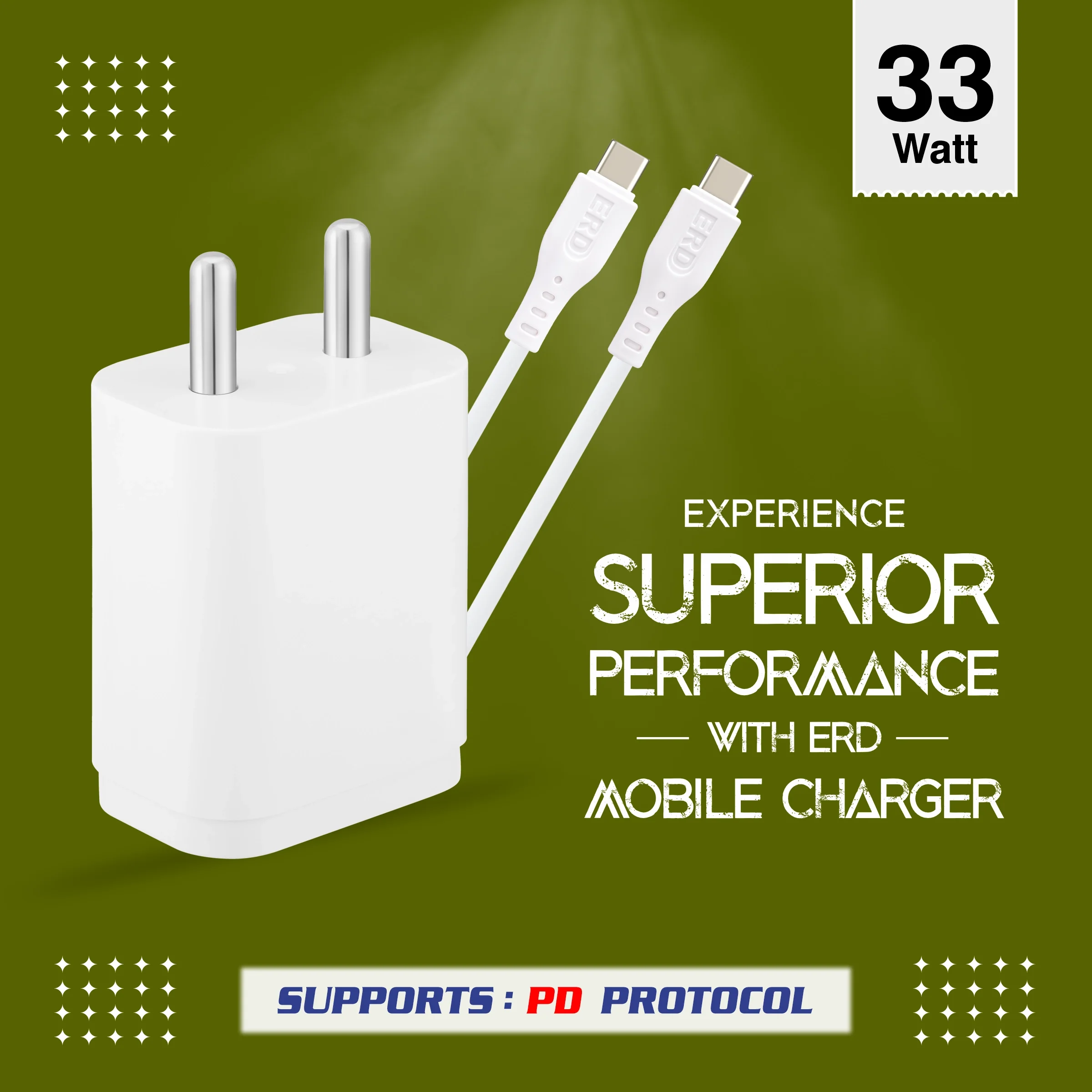 ERD TC-233 USB-C Charger With USB-C TO C Data Cable, 33W - Image 5