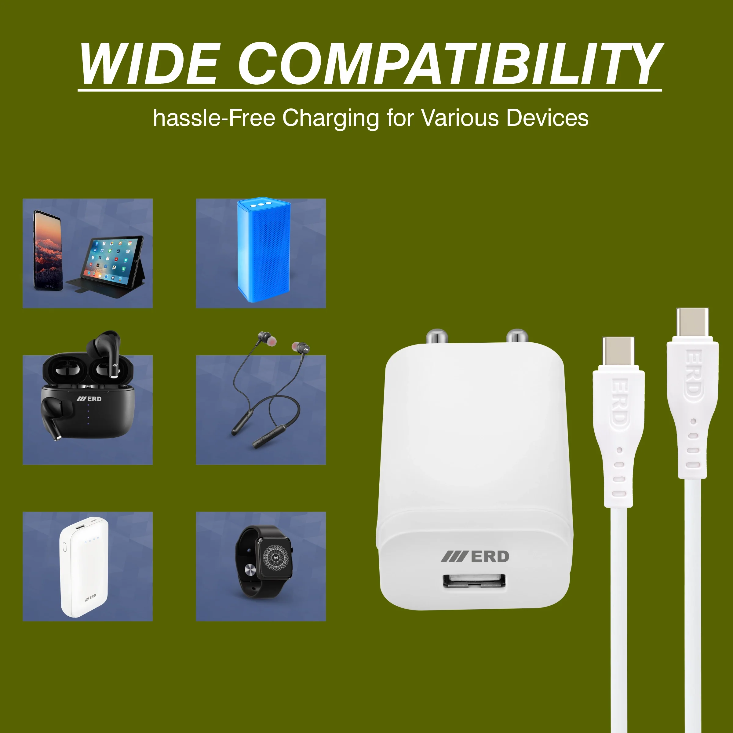 ERD TC-233 USB-C Charger With USB-C TO C Data Cable, 33W - Image 8