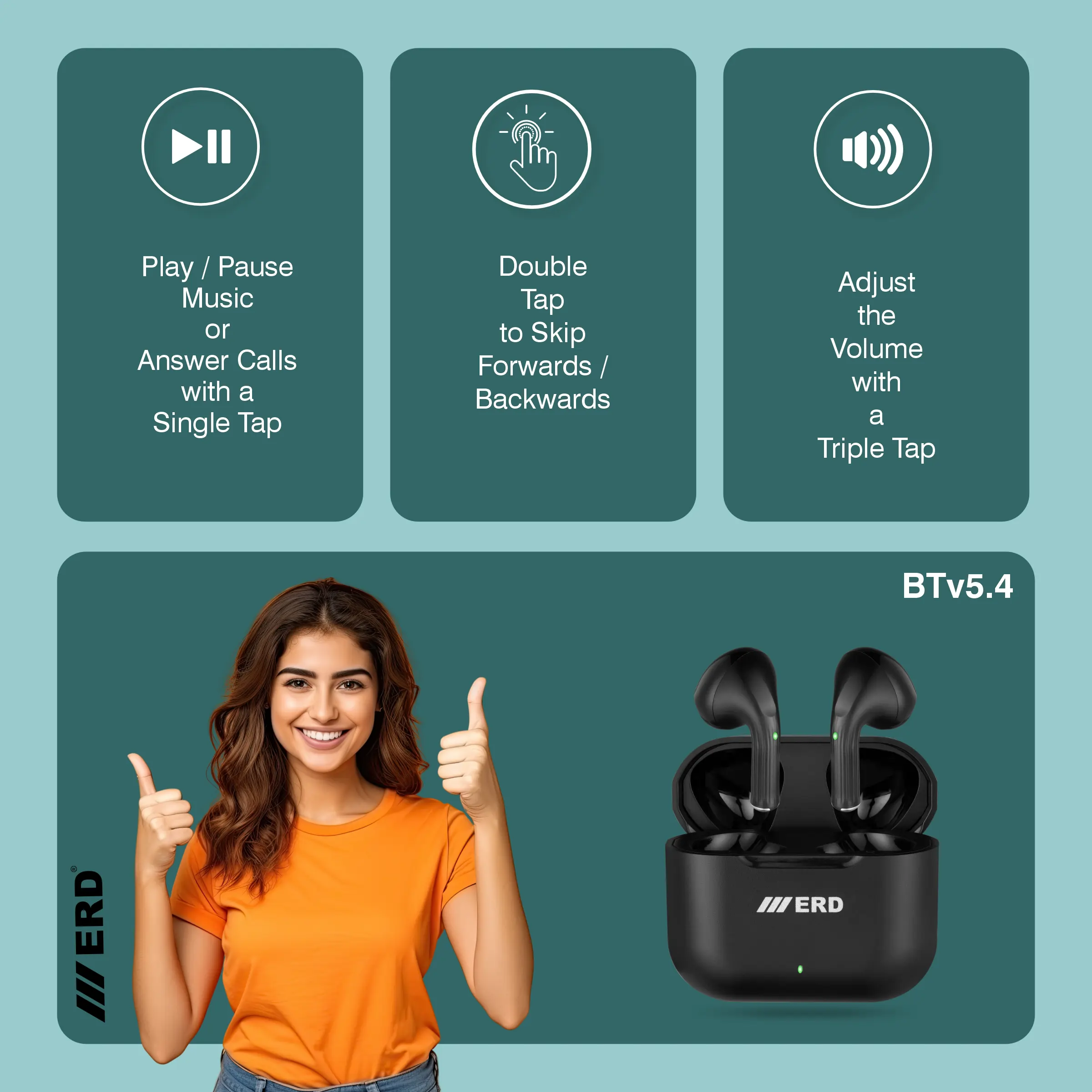 ERD TWS-120 Wireless Earbuds - Image 7