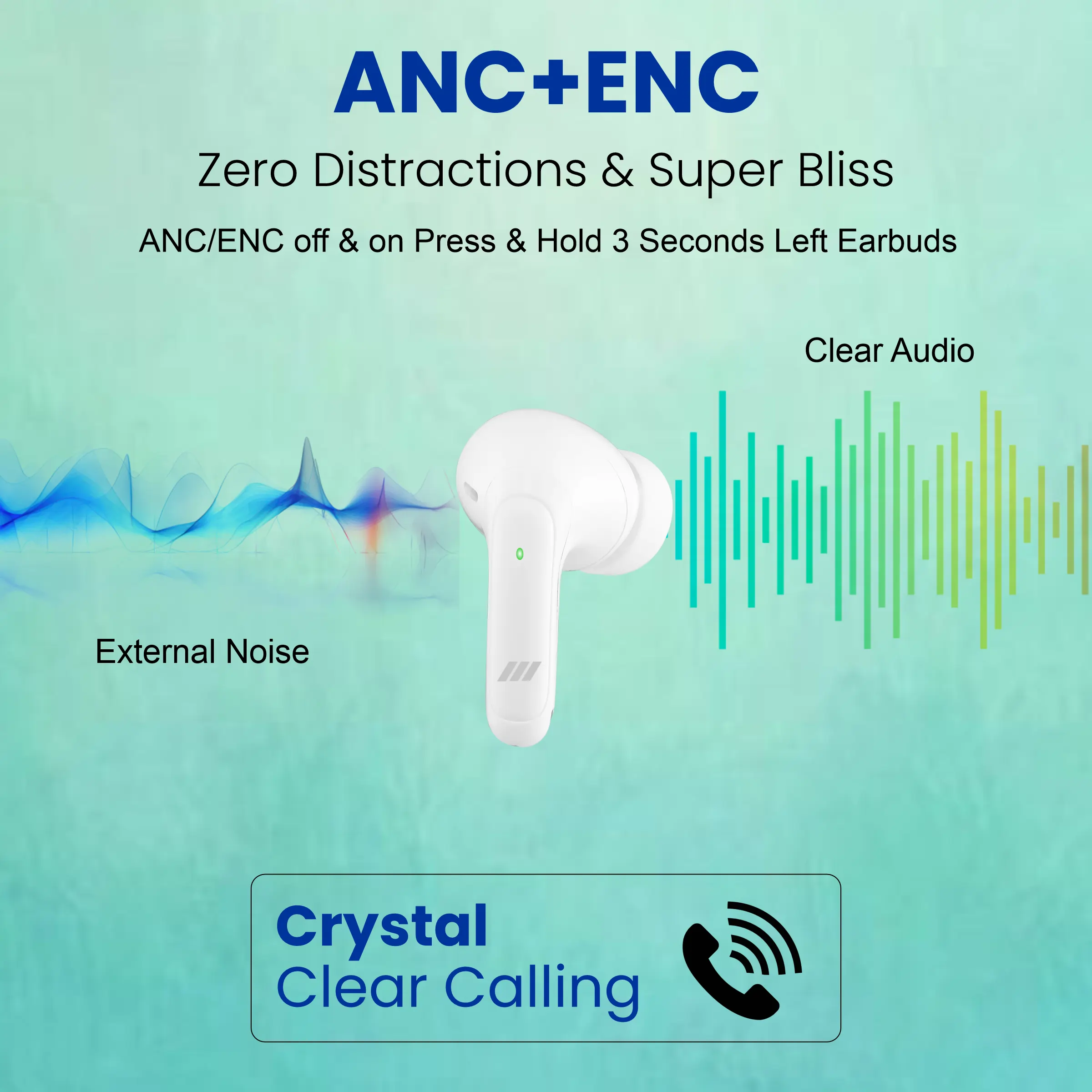 ERD TWS-150 Wireless Earbuds With ANC - Image 15
