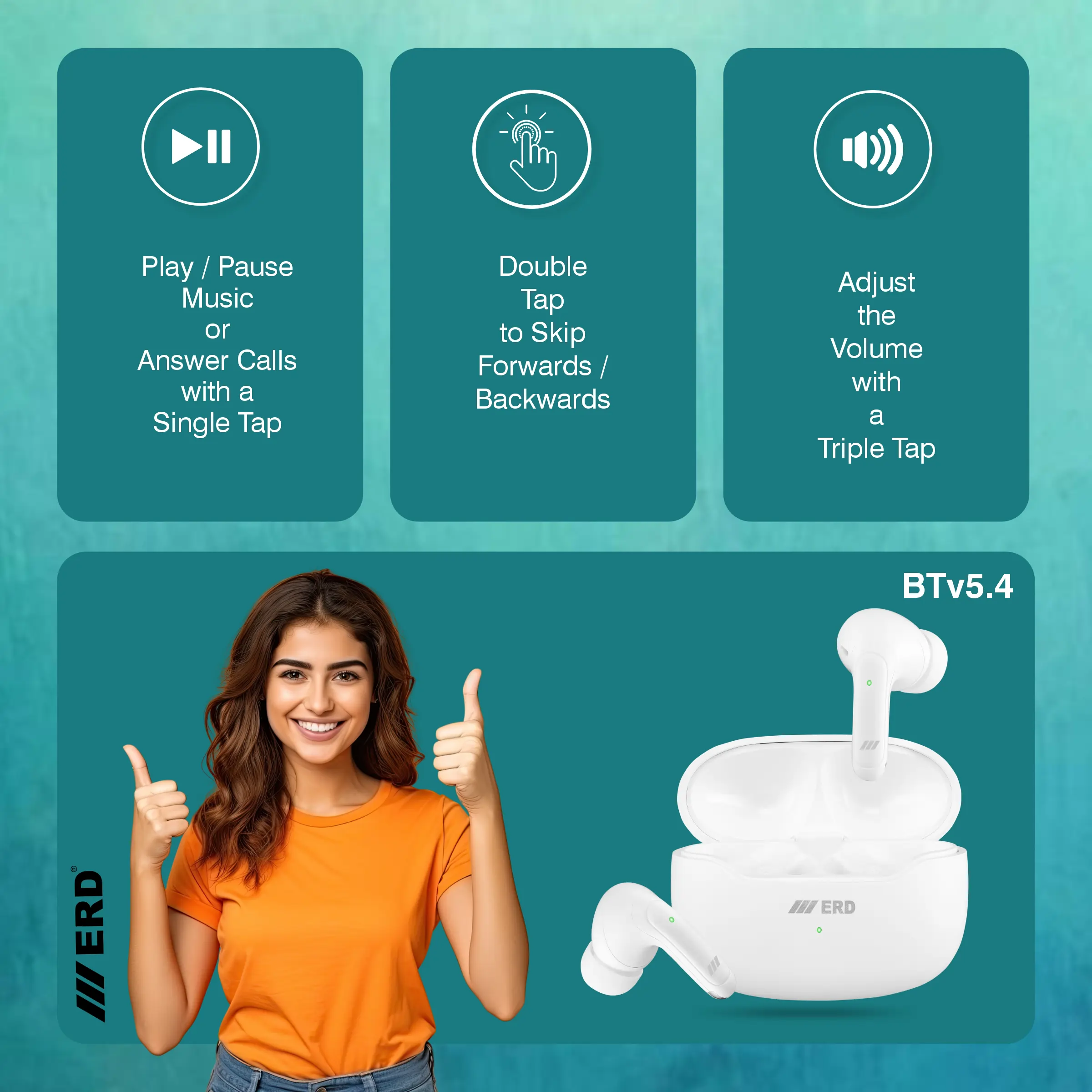 ERD TWS-150 Wireless Earbuds With ANC - Image 18