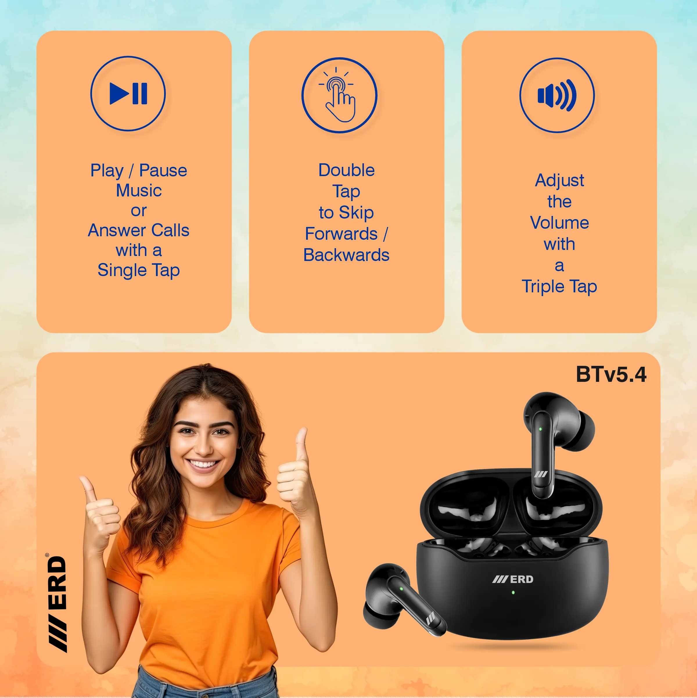 ERD TWS-150 Wireless Earbuds With ANC - Image 8