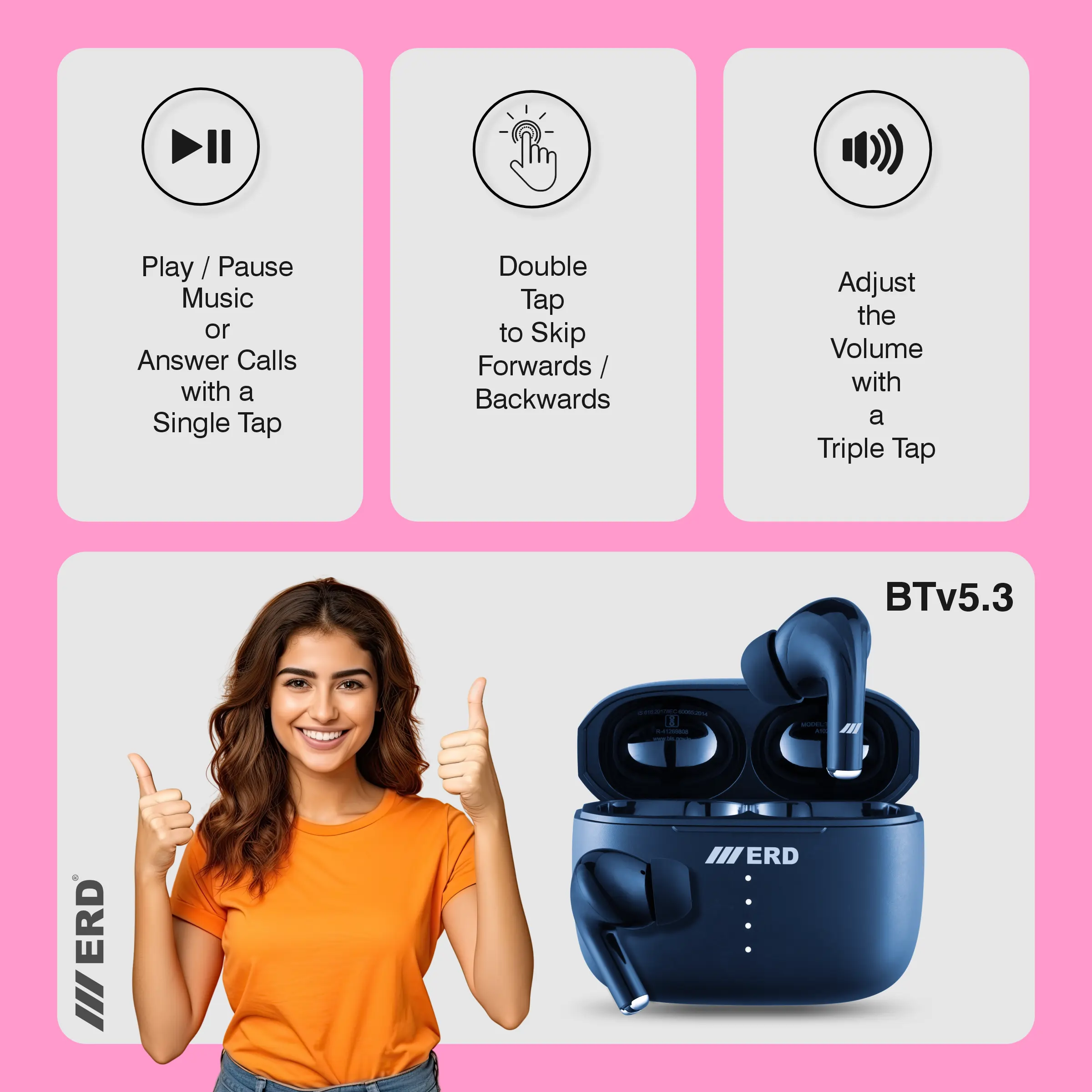 ERD TWS-18 Wireless Earbuds - Image 20