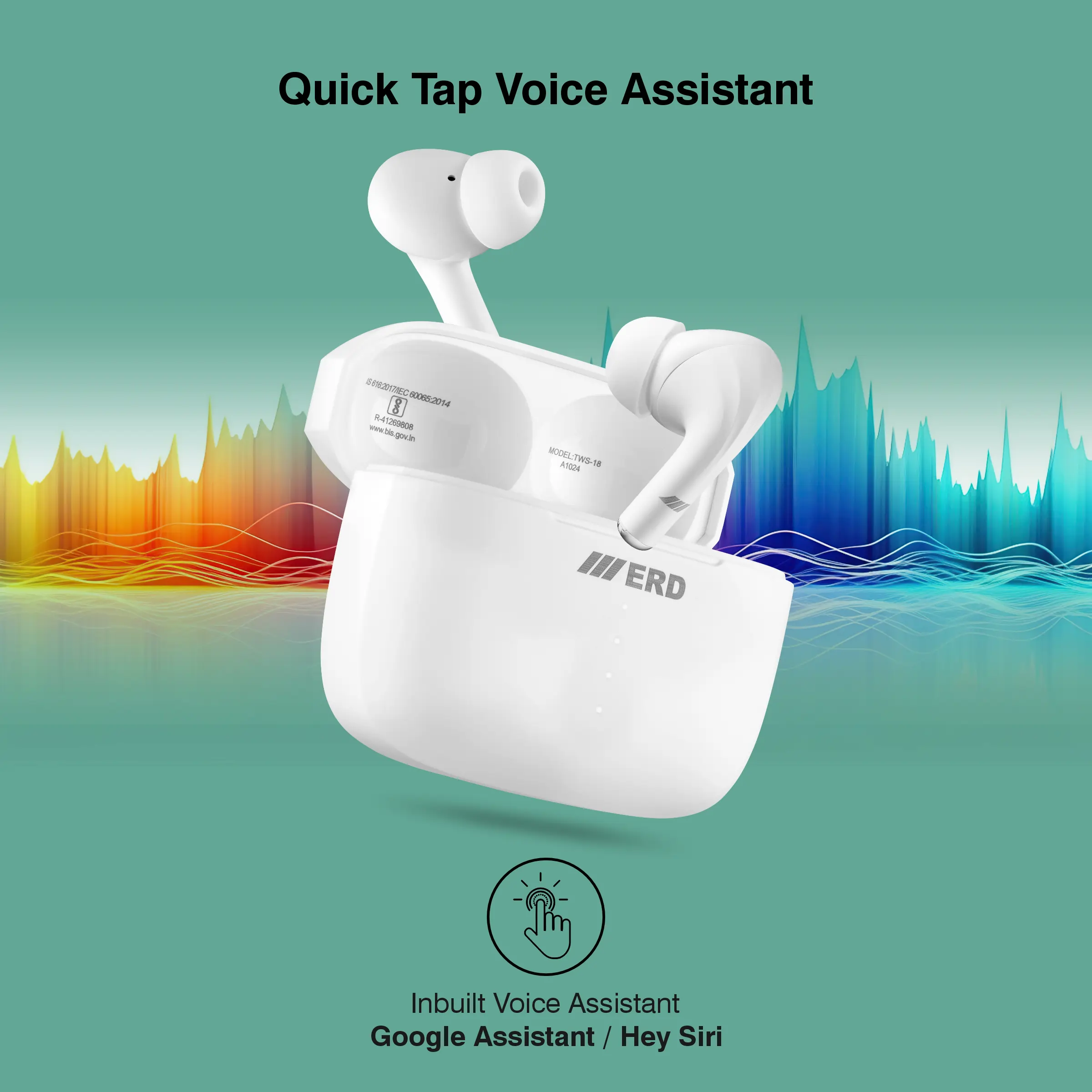 ERD TWS-18 Wireless Earbuds - Image 7
