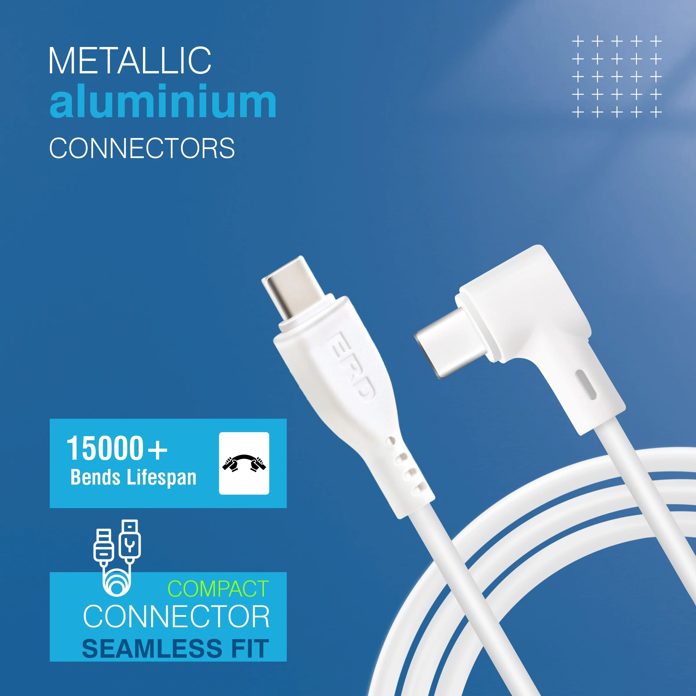 ERD UC-122 USB-C To C L-Shape Data Cable, 65W - Image 5