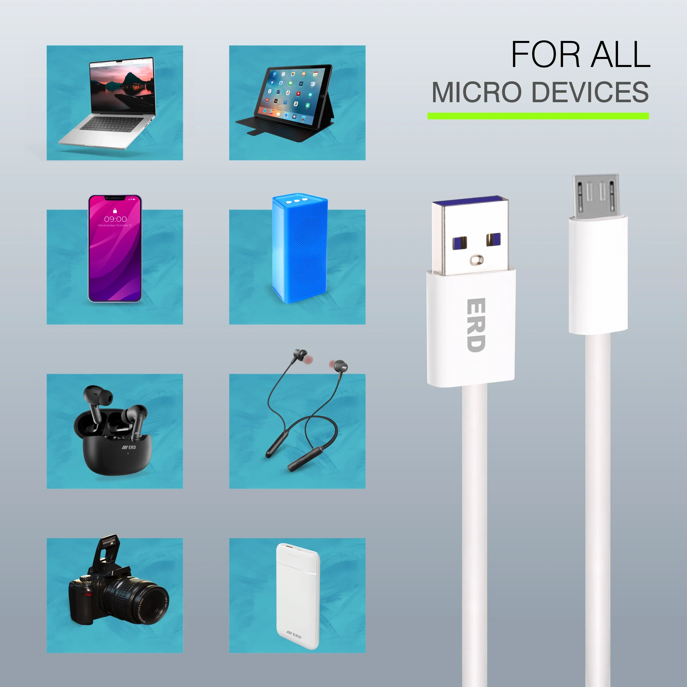 ERD UC-301 USB-A to Micro Solid Casing Data Cable, 25W - Image 7