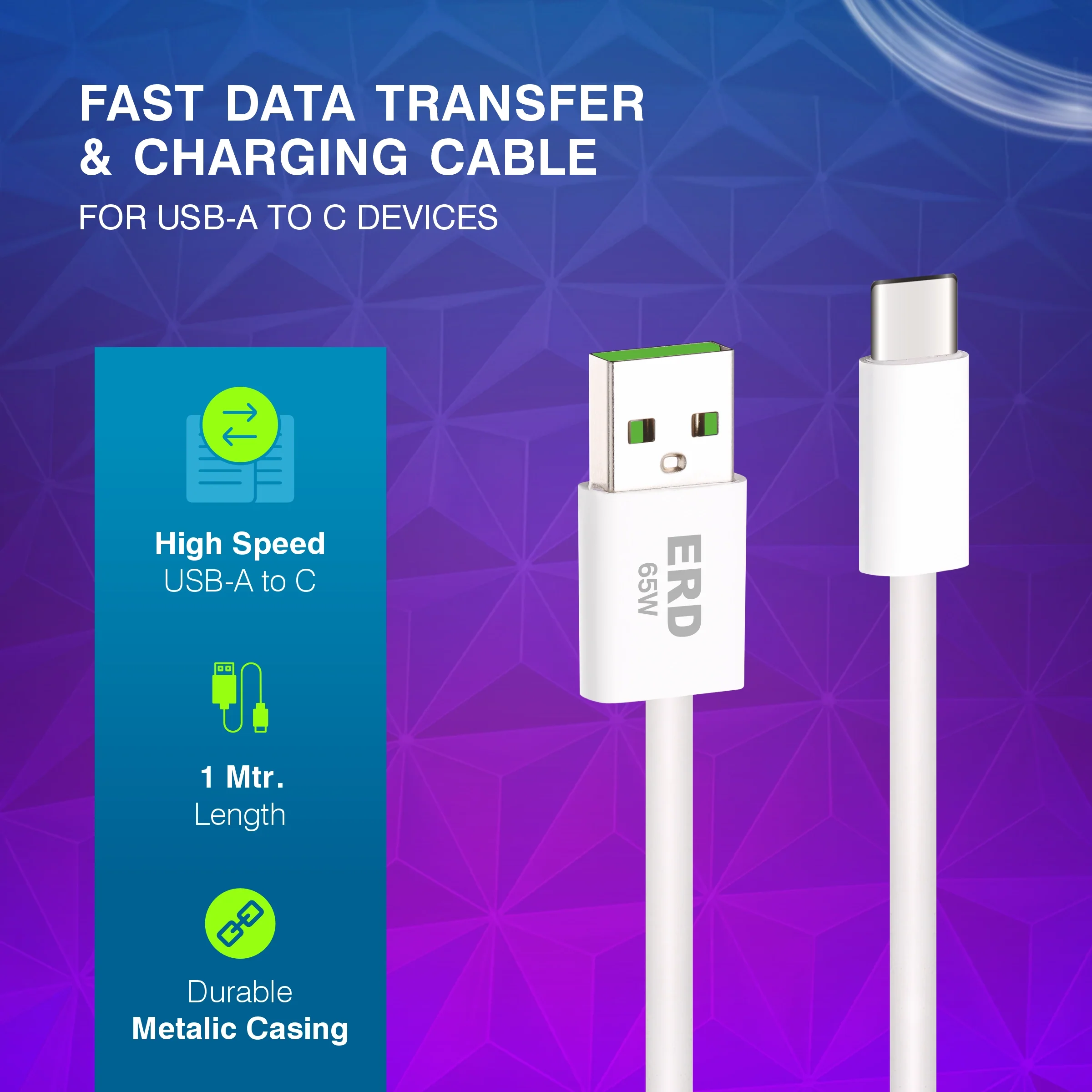 ERD UC-302 USB-C Data Cable-65W - Image 3