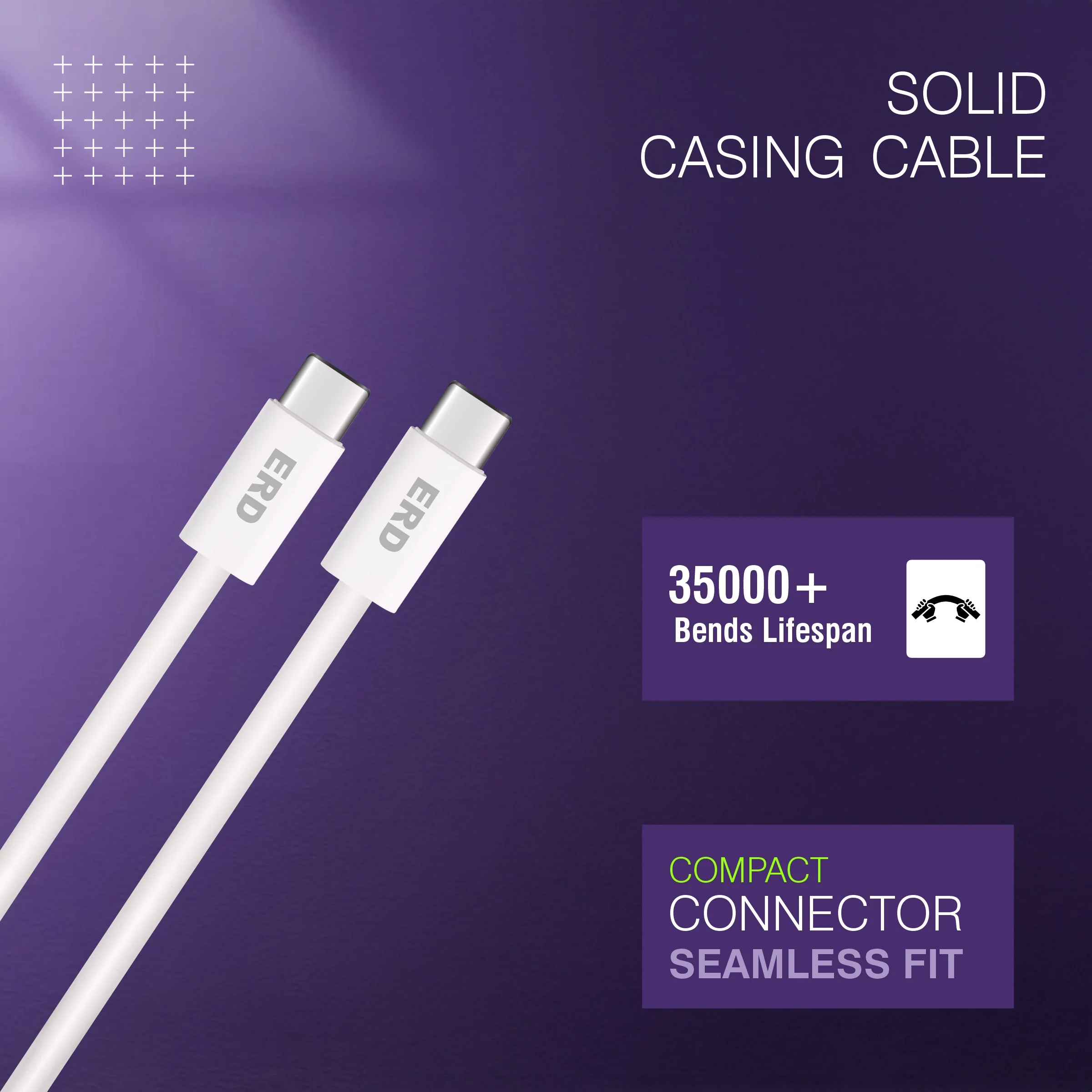 ERD UC-304 USB-C TO C Solid Casing Data Cable, 2 Meter, 65W - Image 4