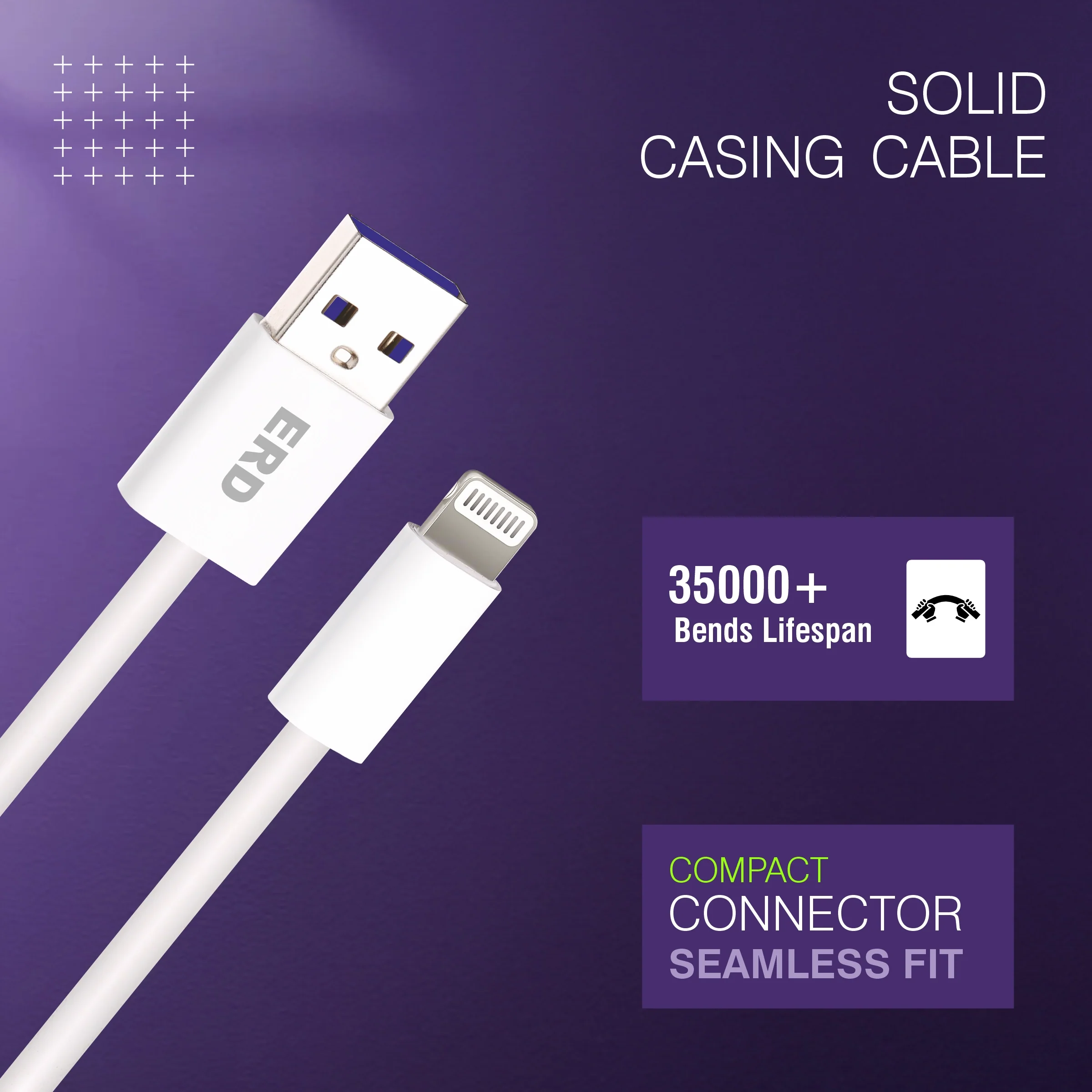 ERD UC-305 USB-A to Lightning Solid Casing Data Cable, 25W - Image 4