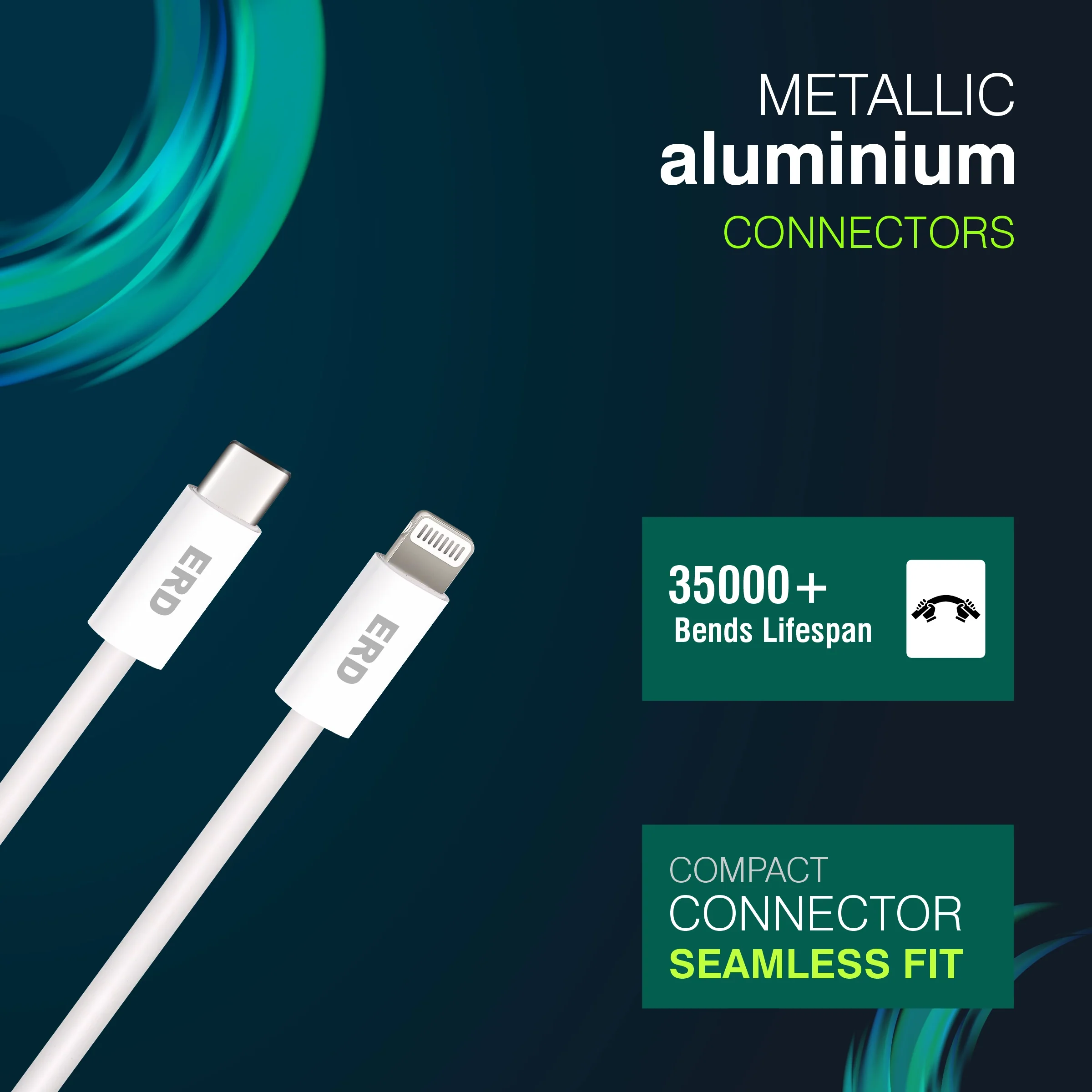 ERD UC-306 USB-C TO Lightning Solid Casing Data Cable, 25W - Image 4