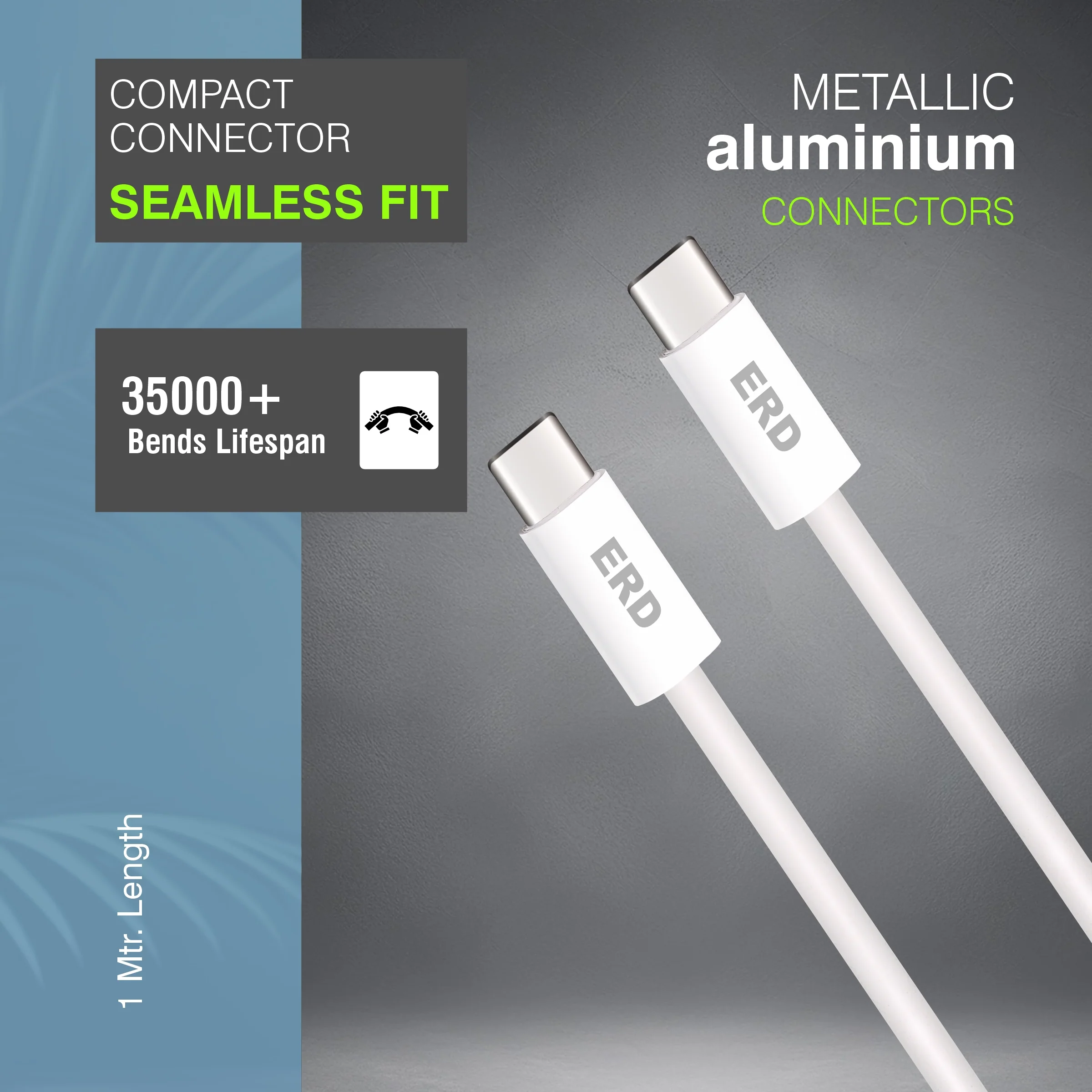 ERD UC-307 USB-C TO C (IP15) Solid Casing Data Cable, 60W - Image 4