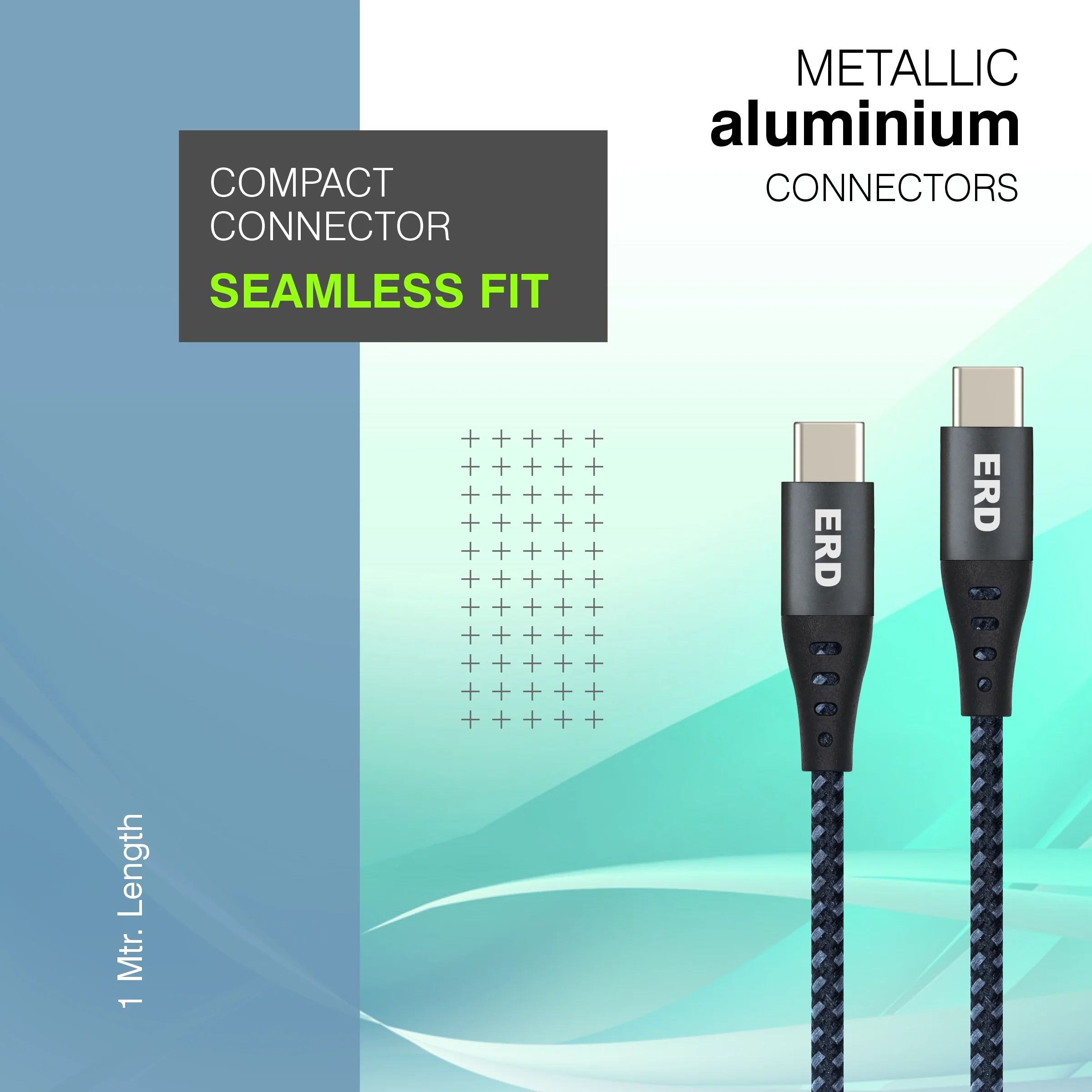 ERD UC-336 USB-C TO C IP15 Braided Metal Casing Data Cable, 60W - Image 4