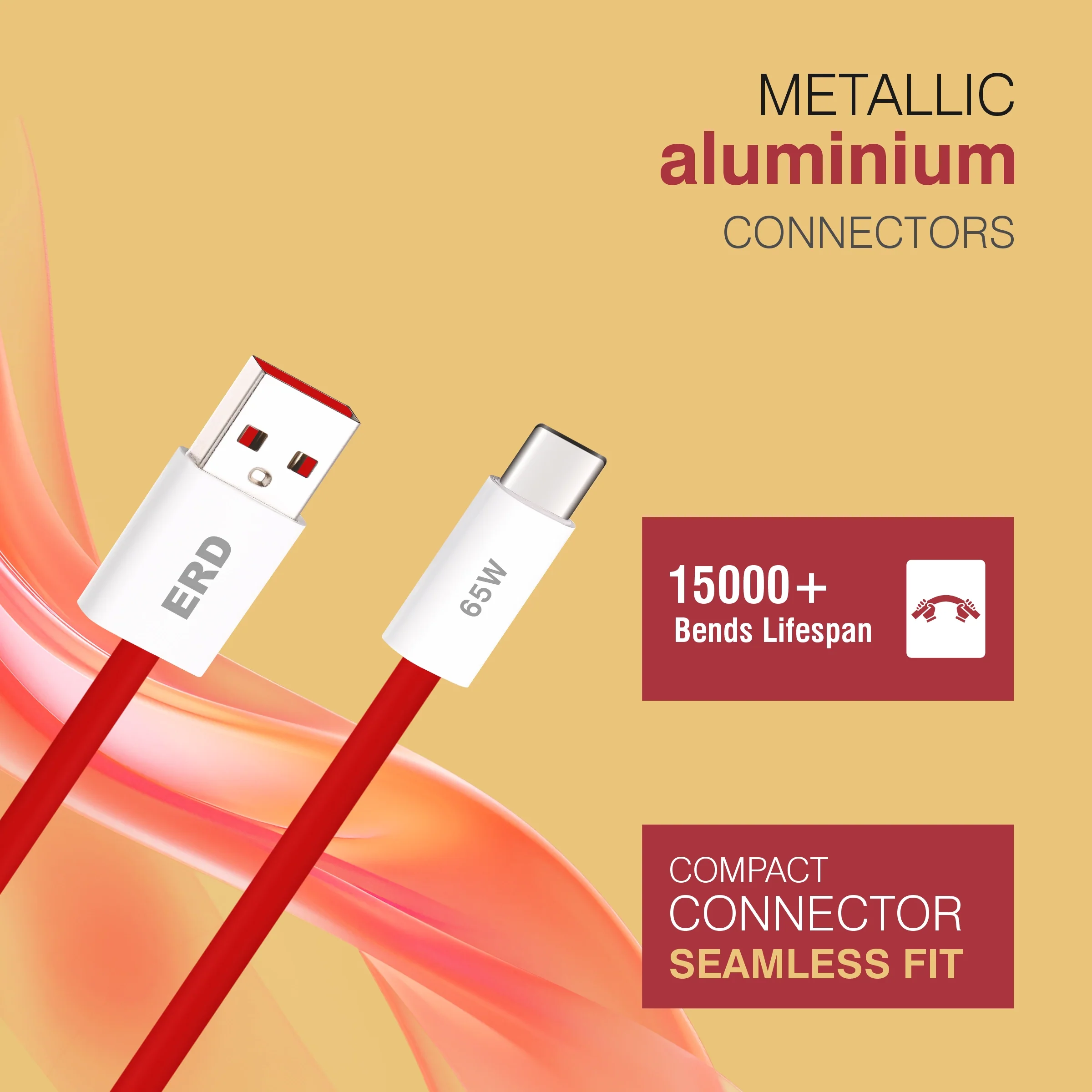ERD UC-363 USB-A to C Data Cable, 65W - Image 4