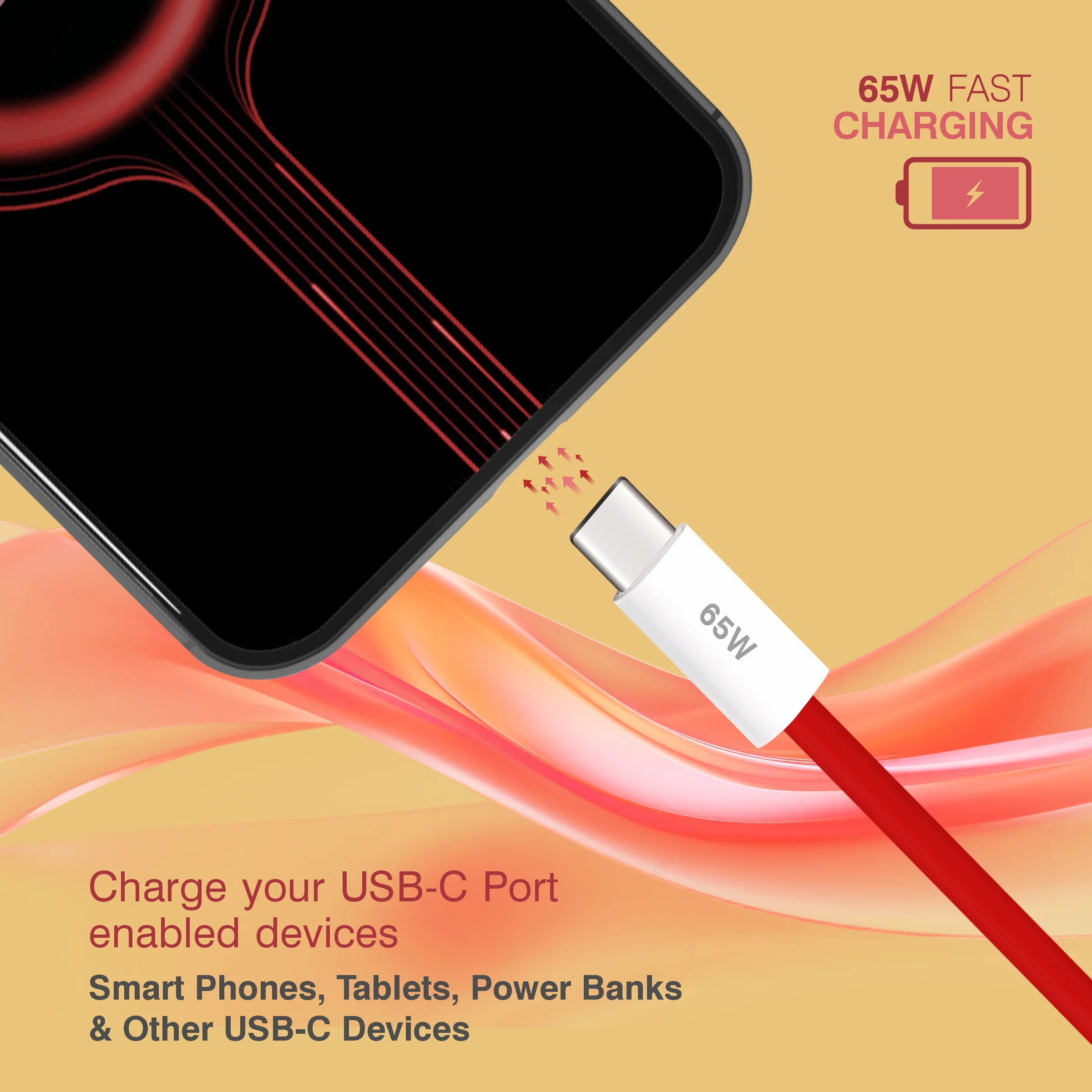 ERD UC-363 USB-A to C Data Cable, 65W - Image 5
